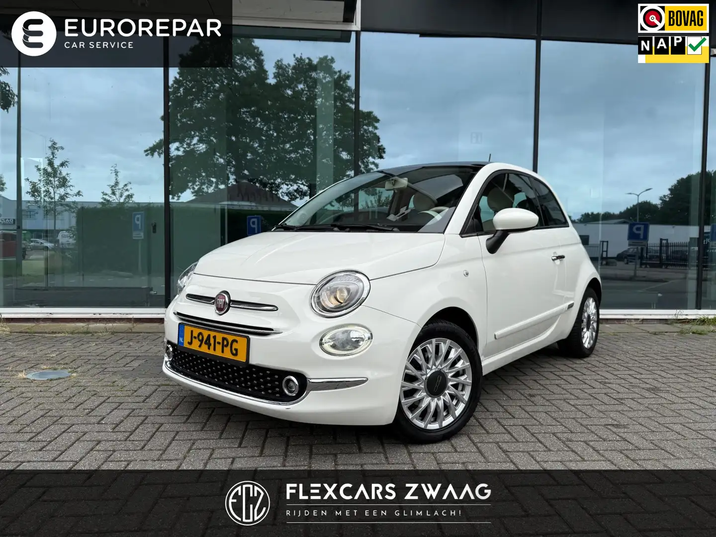 Fiat 500 1.2 Lounge - Media / Navi - Airco - Parkeerhulp - Blanc - 1