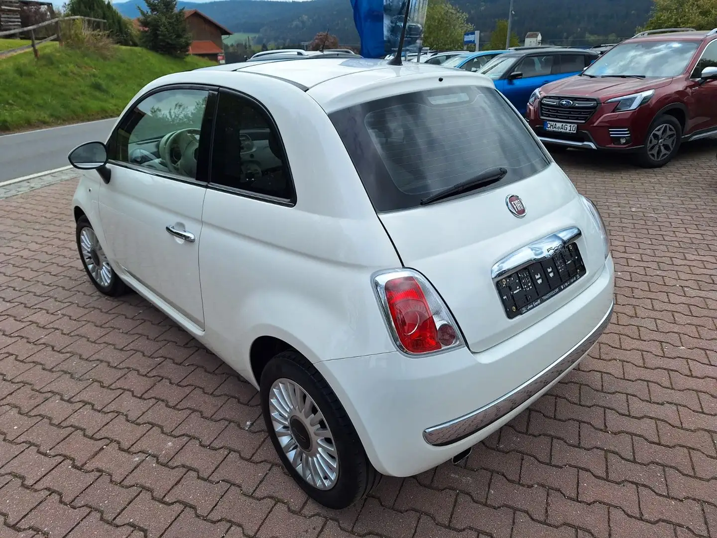 Fiat 500 1.2 8V Lounge, Glasdach Weiß - 2