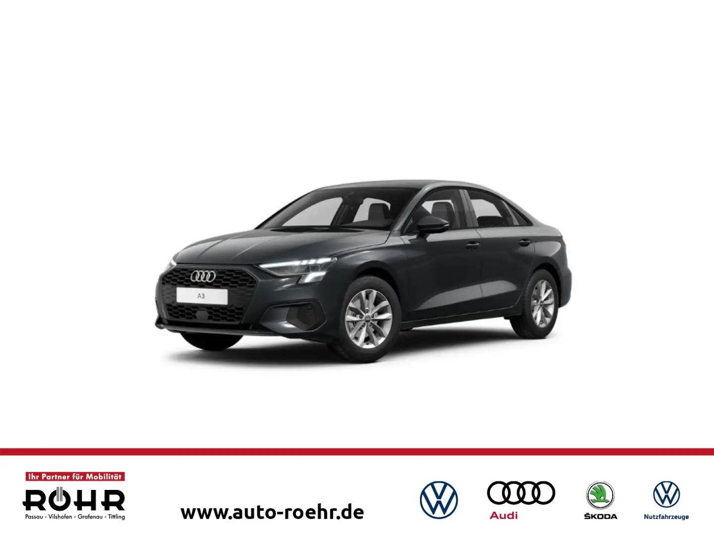 Audi A3 Limousine (SHZ.NAVI.GRA.PDC.DAB.virtual cockpit pl Grau - 1