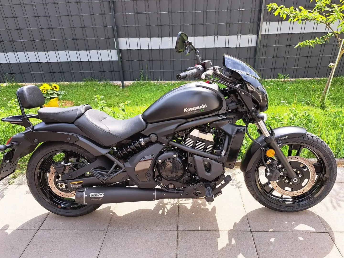 Kawasaki Vulcan S Arrow Anlage und sissybar original kawasaki..... Negru - 1