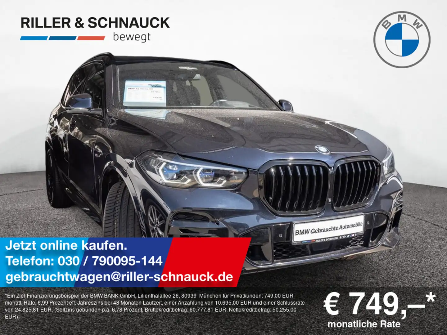 BMW X5 M 50i 360°+LASER+STANDHZ+H/K+LEDER+KEYLESS+ Schwarz - 1