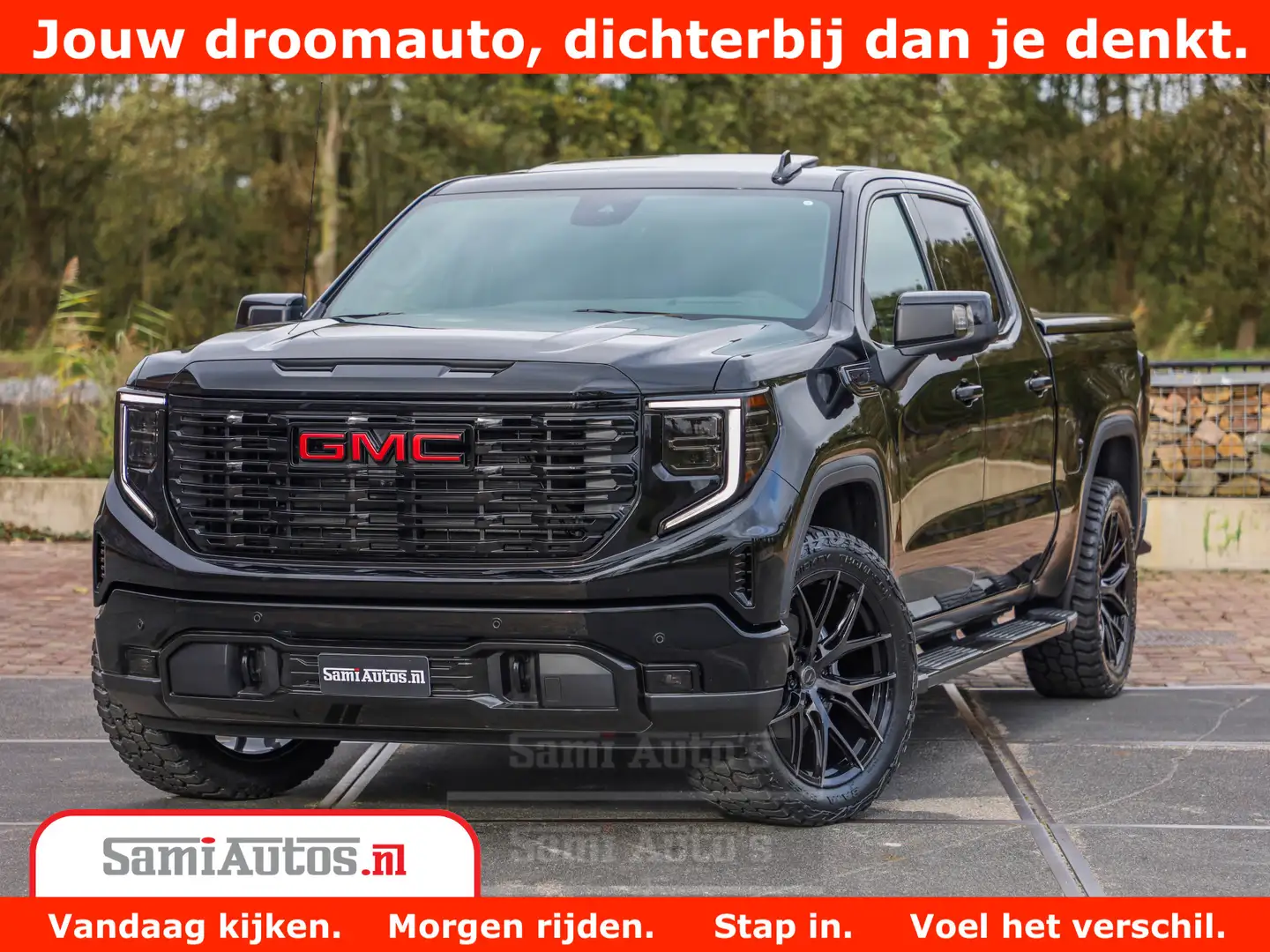 GMC Sierra DENALI 6.2 V8 426PK Full Option | De Meest Luxe Pi Schwarz - 1