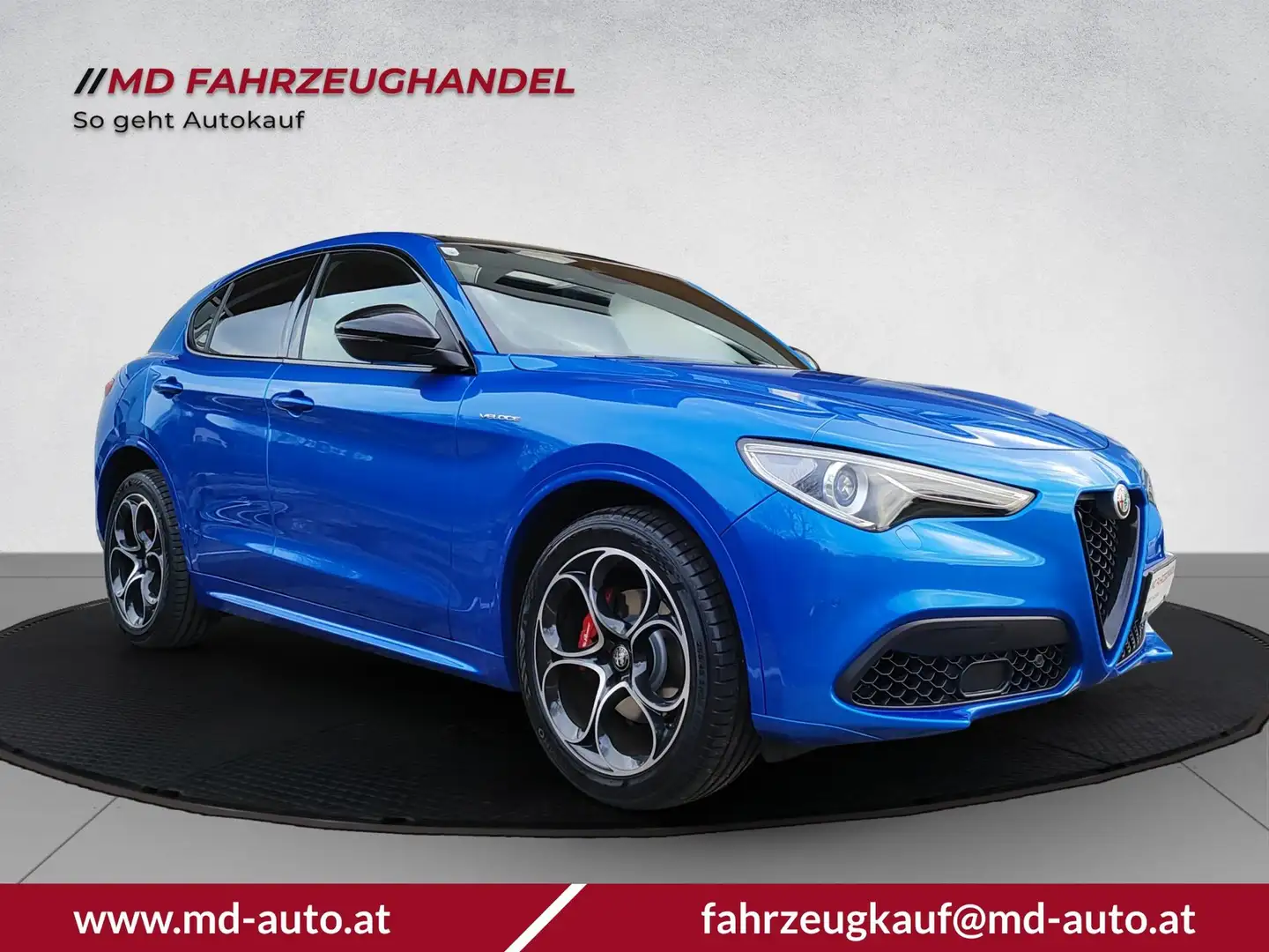Alfa Romeo Stelvio 2.0 Turbo Veloce Q4 Pano 206 kW (280 PS), Autom... Blau - 1