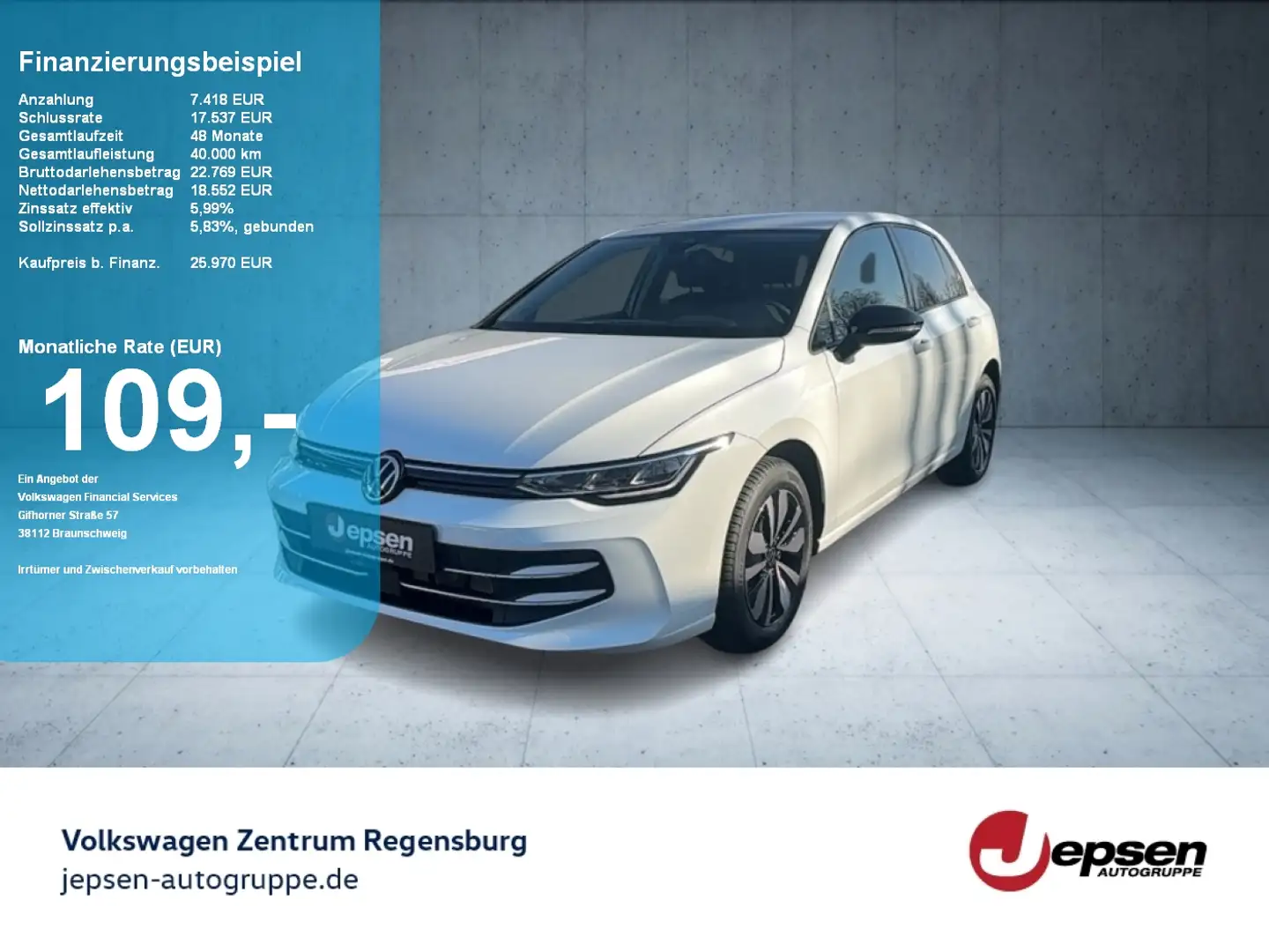 Volkswagen Golf Goal 1.5 TSI 6-Gang ACC LED R-KAMERA SHZ PDC Weiß - 1