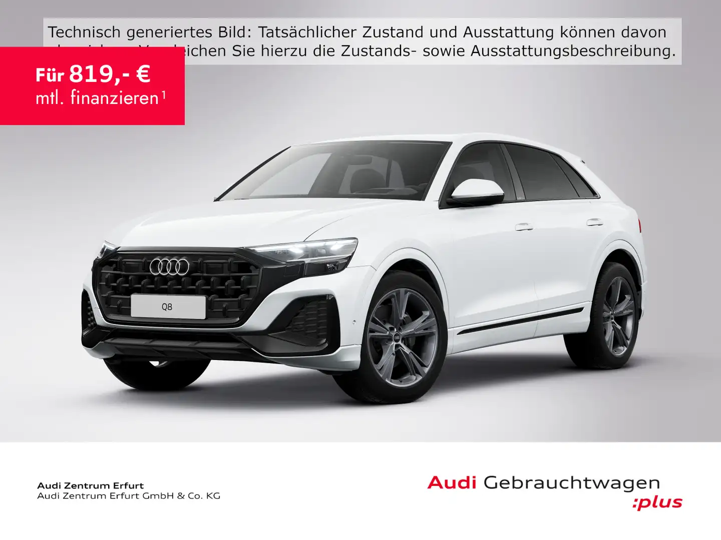 Audi Q8 45 TDI Martix Luft AHK Weiß - 1