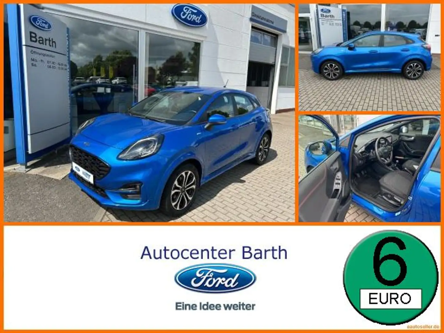 Ford Puma 1.0 EcoBoost ST-Line PDC Tempomat DynLi LM Albastru - 1