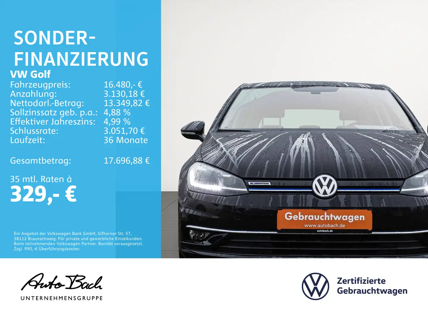 Volkswagen Golf VII 1.5TSI Comfortline Navi LED ACC EPH Car Schwarz - 2