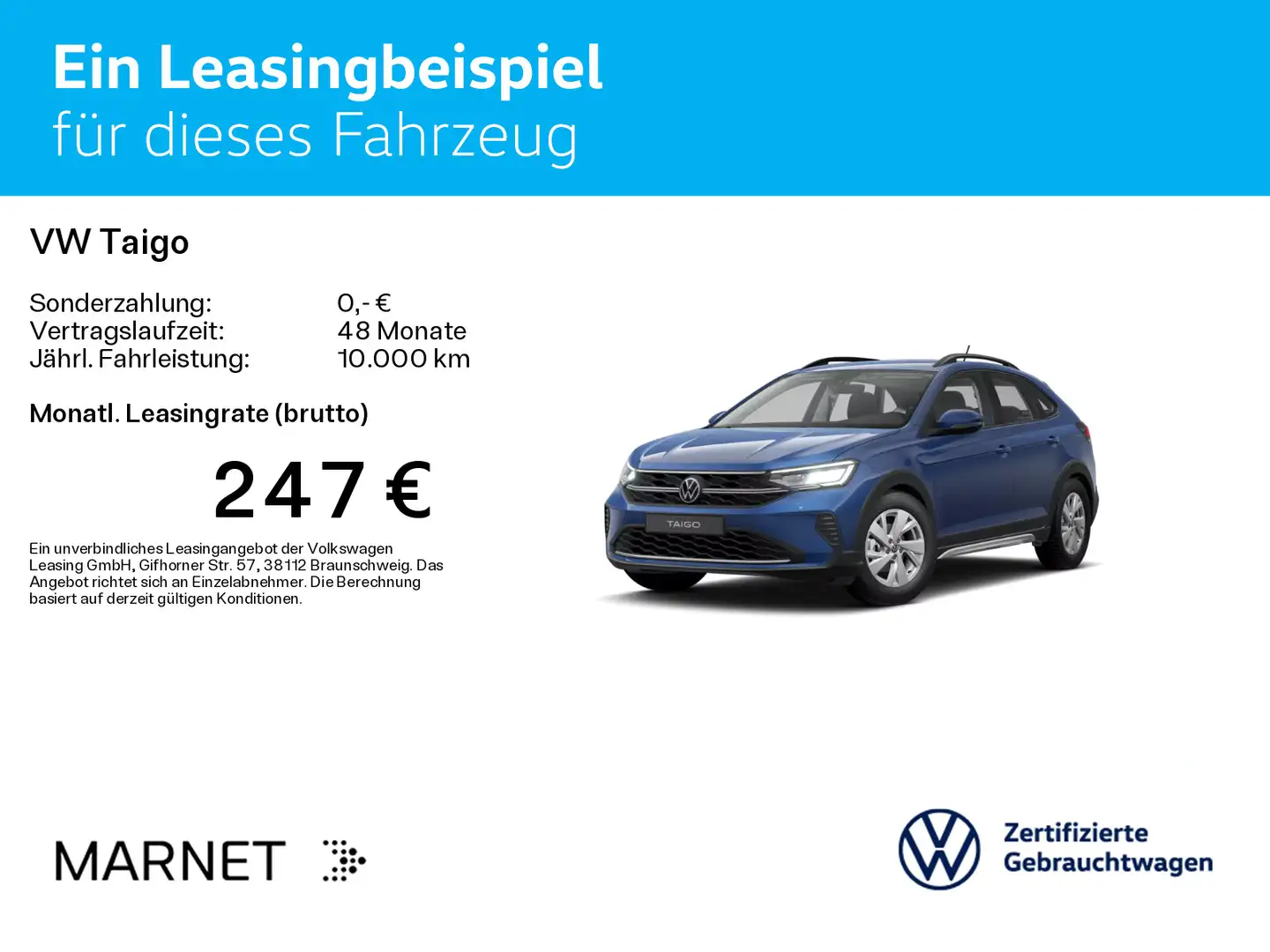 Volkswagen Taigo 1.0 TSI DSG Life Navi*AHK*Kamera*LED*SHZ*A Blau - 2