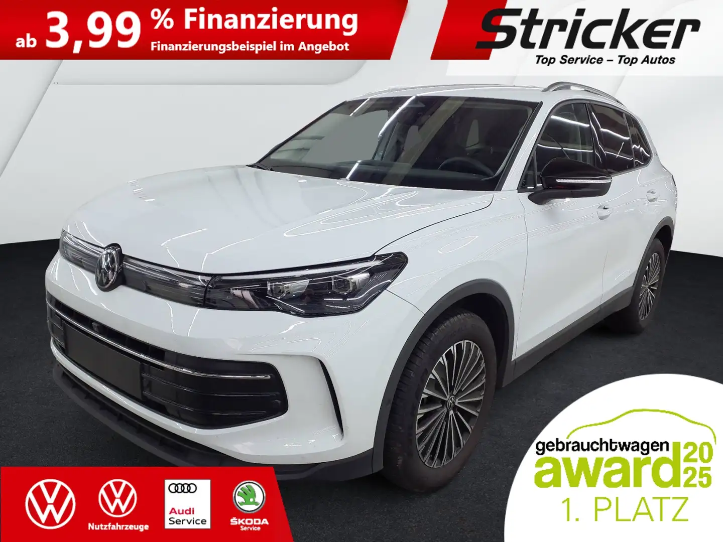 Volkswagen Tiguan Goal 2.0TDI DSG 349,-ohne Anzahlung Navi AHK Kame Weiß - 2