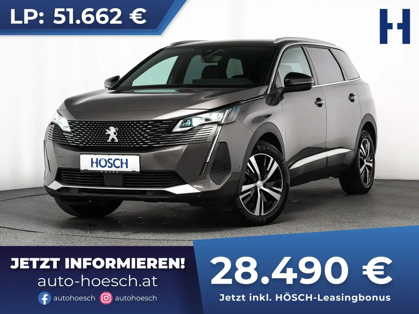 Peugeot 5008 1,2 PureTech 130 GT Aut. 7-SITZER MEGADEAL -45% Grau - 1