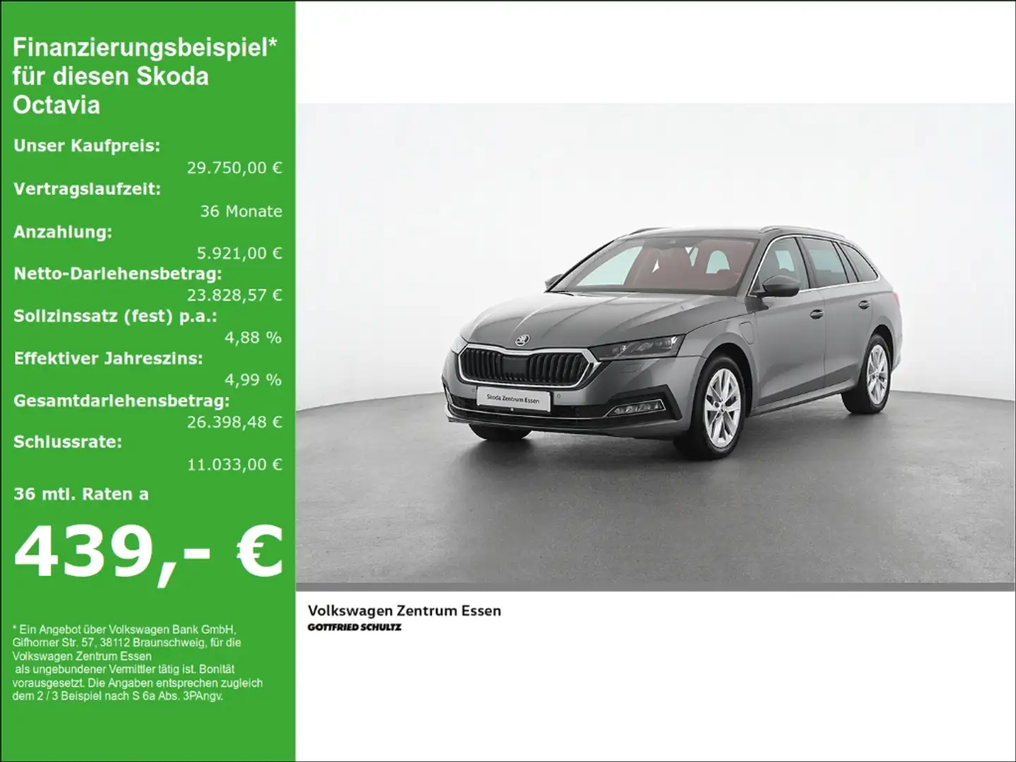 Skoda Octavia Combi 1.4 iV AHK LED Columbus Head-up Grau - 1
