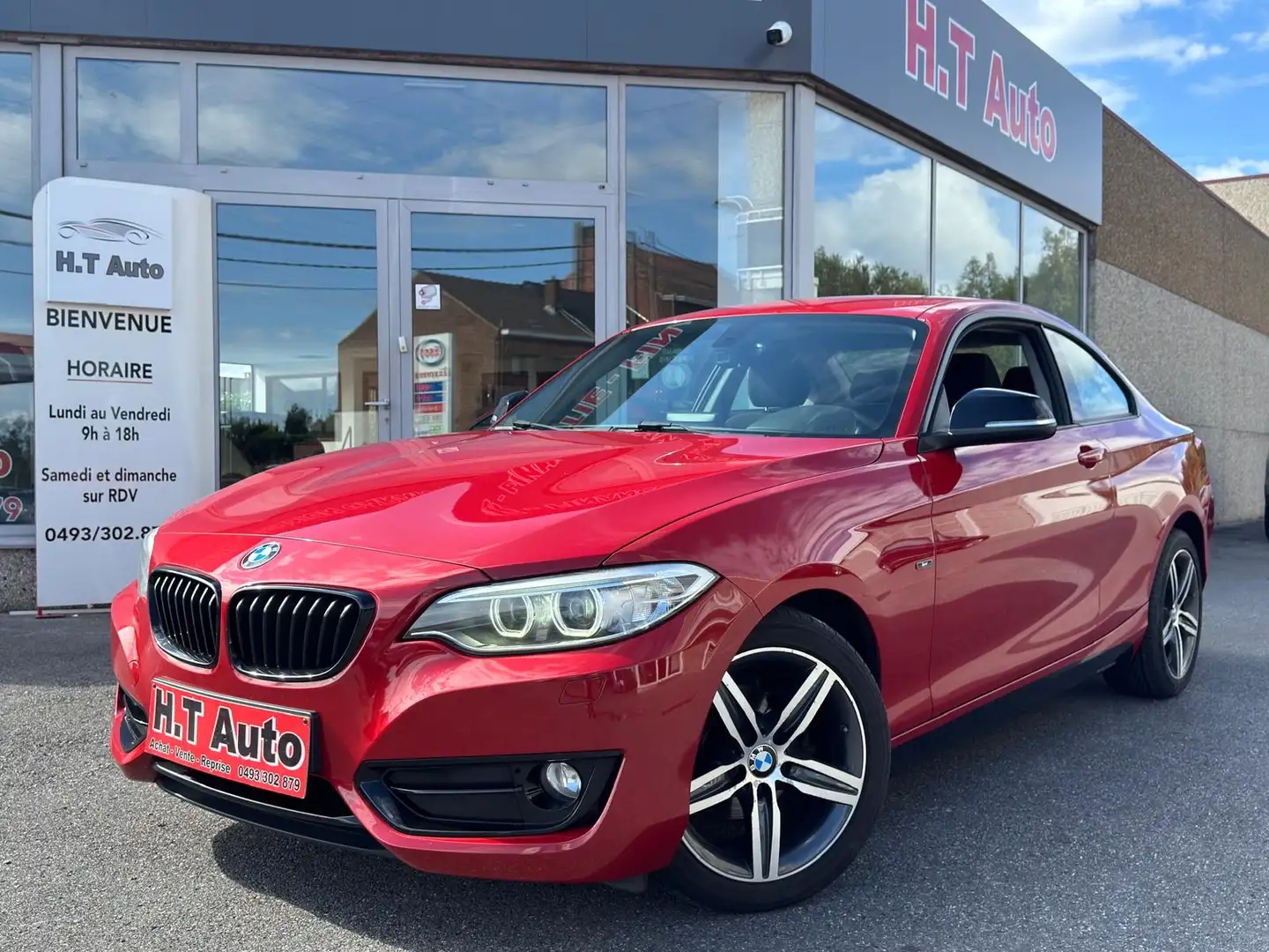 BMW 218 Coupé d/Etat neuf/Serie Sport/Gps/Airco/Euro6b Rojo - 1