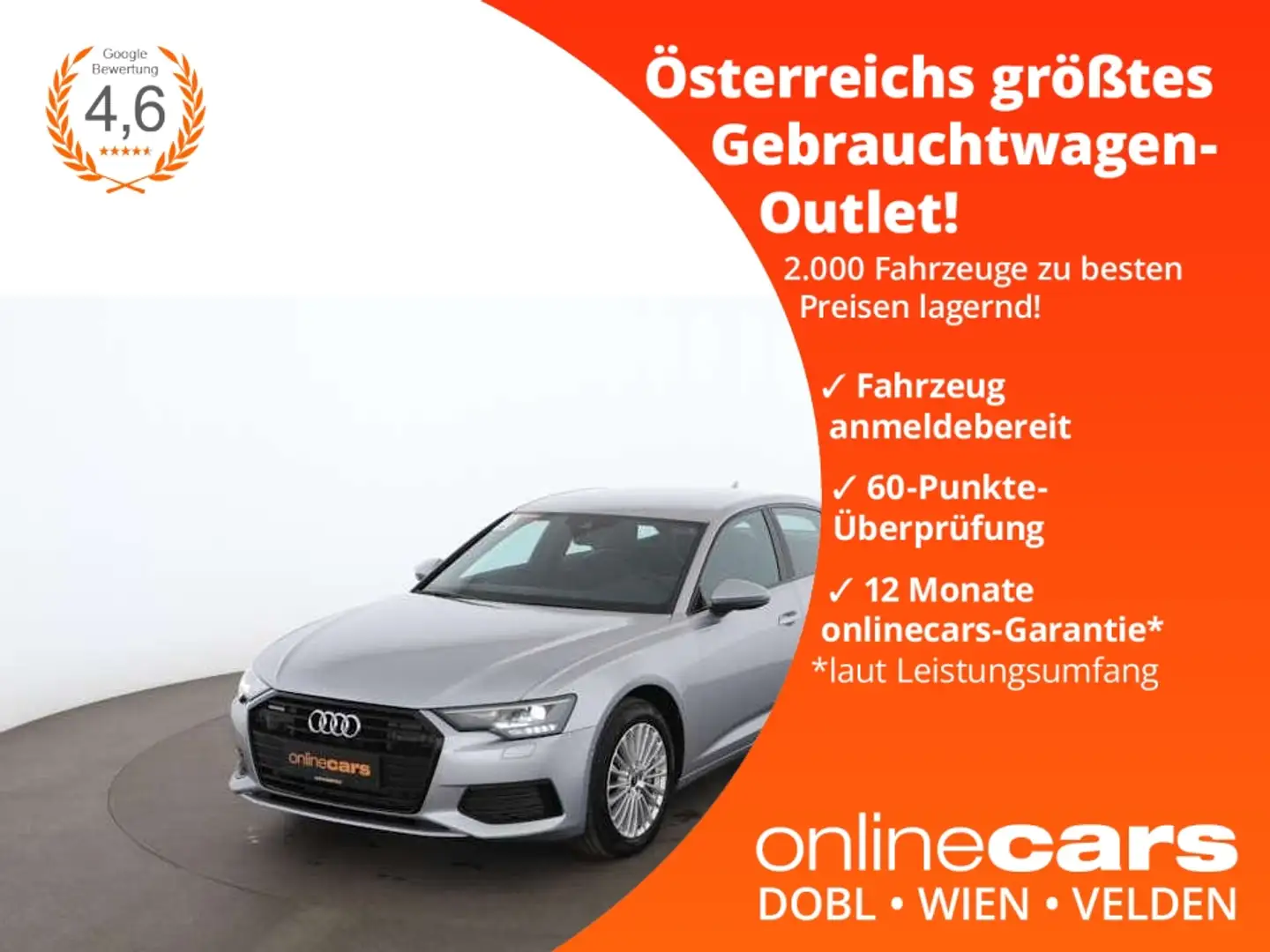 Audi A6 50 TFSI quattro e Aut LED RADAR NAVI ASSIST Silber - 1