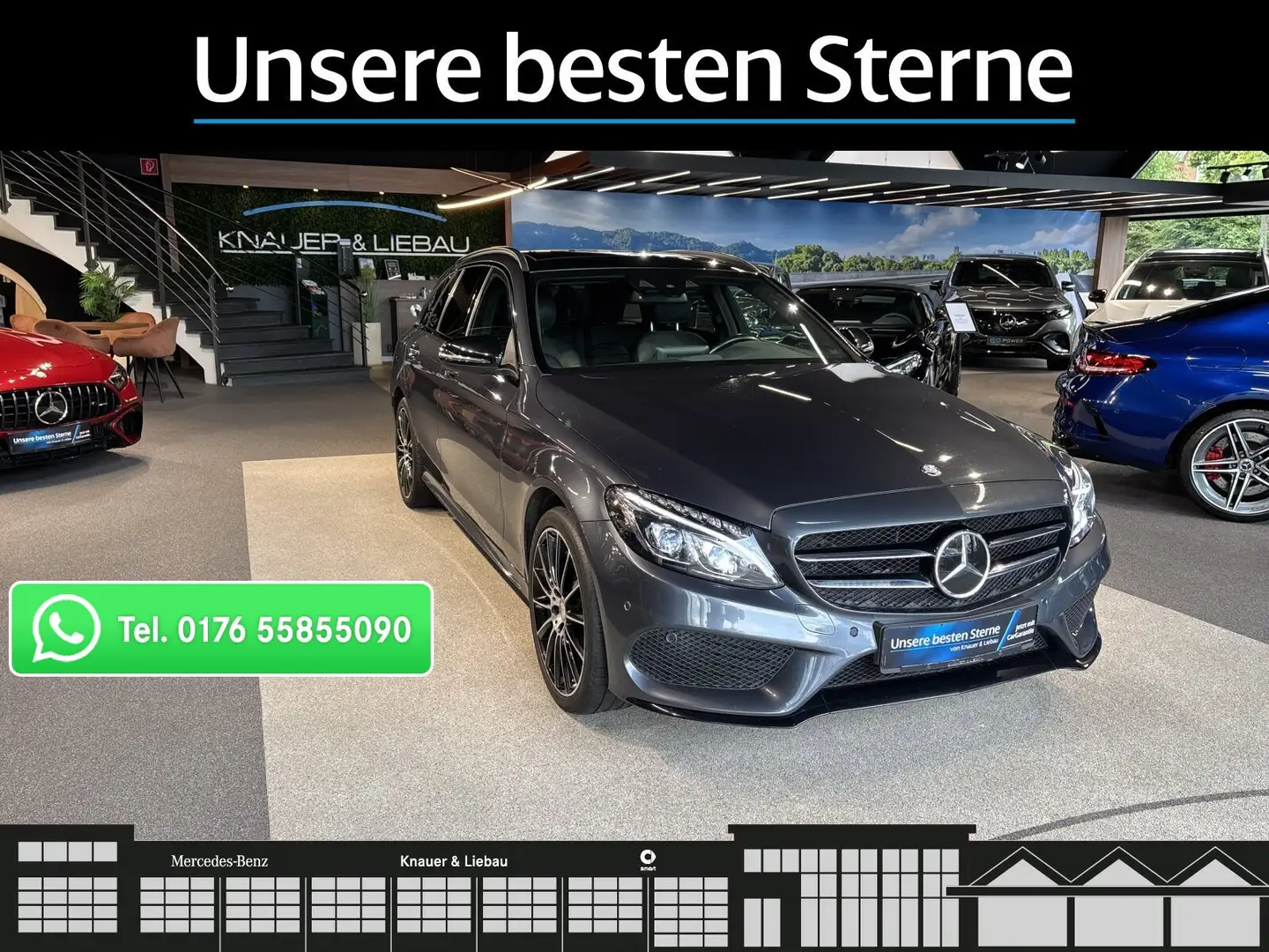 Mercedes-Benz C 250 C 250d 4M T AMG-Line*Night*Pano*FAP*Cam*Stndhzg* Grijs - 1