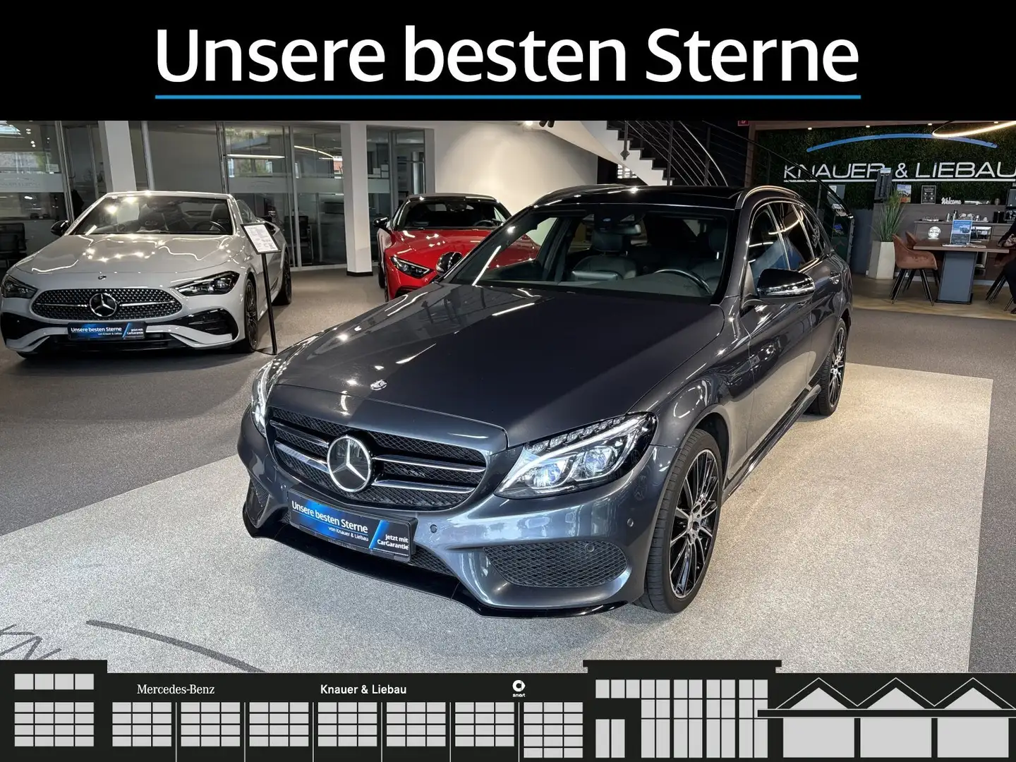 Mercedes-Benz C 250 C 250d 4M T AMG-Line*Night*Pano*FAP*Cam*Stndhzg* Grijs - 2