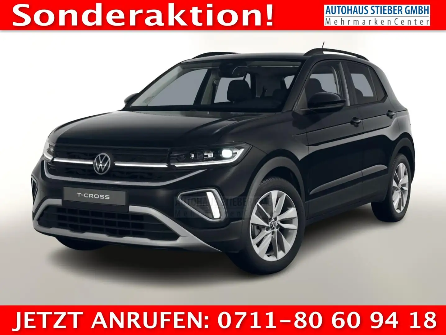Volkswagen T-Cross Life 1.0 TSI 115 DSG IQ.Light 17Z 2ZClim SHZ 85... Schwarz - 1