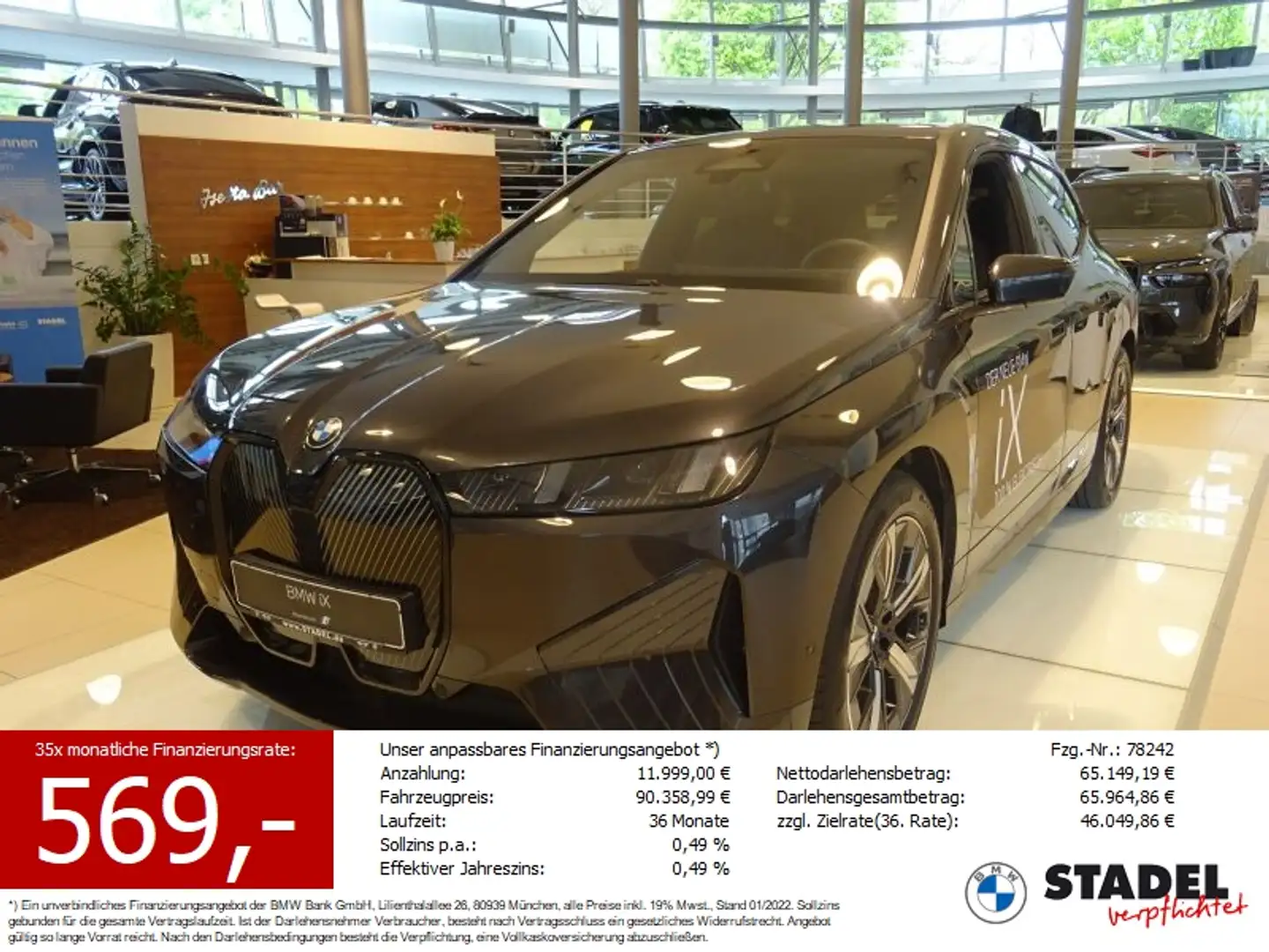 BMW iX xDrive45 *TAGESZULASSUNG* Gris - 1