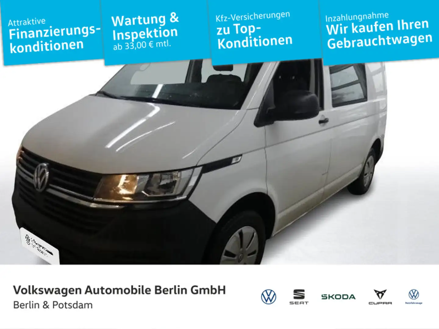 Volkswagen T6.1 Kombi 2.0 TDI Klima L1H1 STHZG PDC TELEFON Weiß - 1