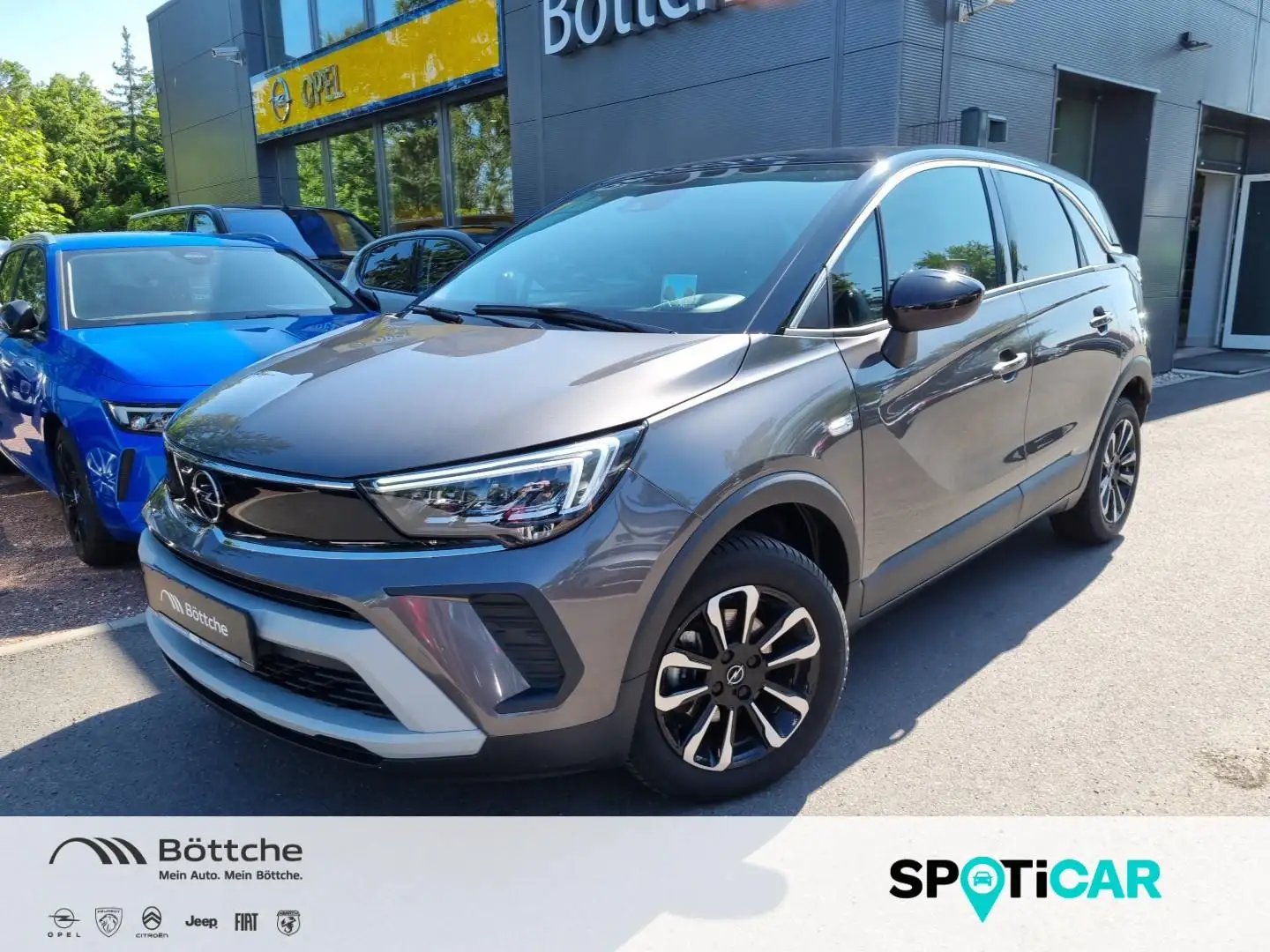 Opel Crossland 1.2 Elegance LED/Navi/SHZ/DAB+/Allwetter Grau - 1