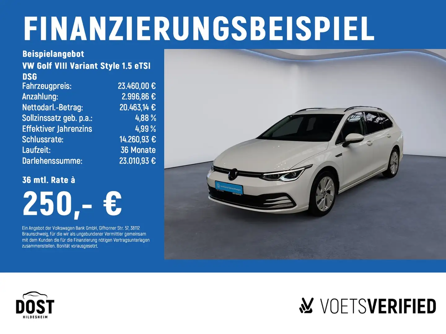 Volkswagen Golf VIII Variant Style 1.5 eTSI DSG AHK+NAVI Weiß - 2