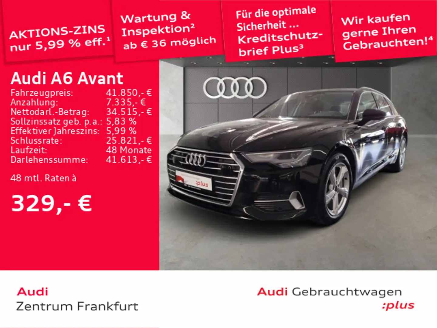Audi A6 45 TFSI sport S tronic LED Navi DAB PDC Schwarz - 1