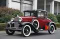 Oldtimer Ford Model A DeLuxe Coupe mit Schwiegermuttersitz! Rood - thumbnail 1