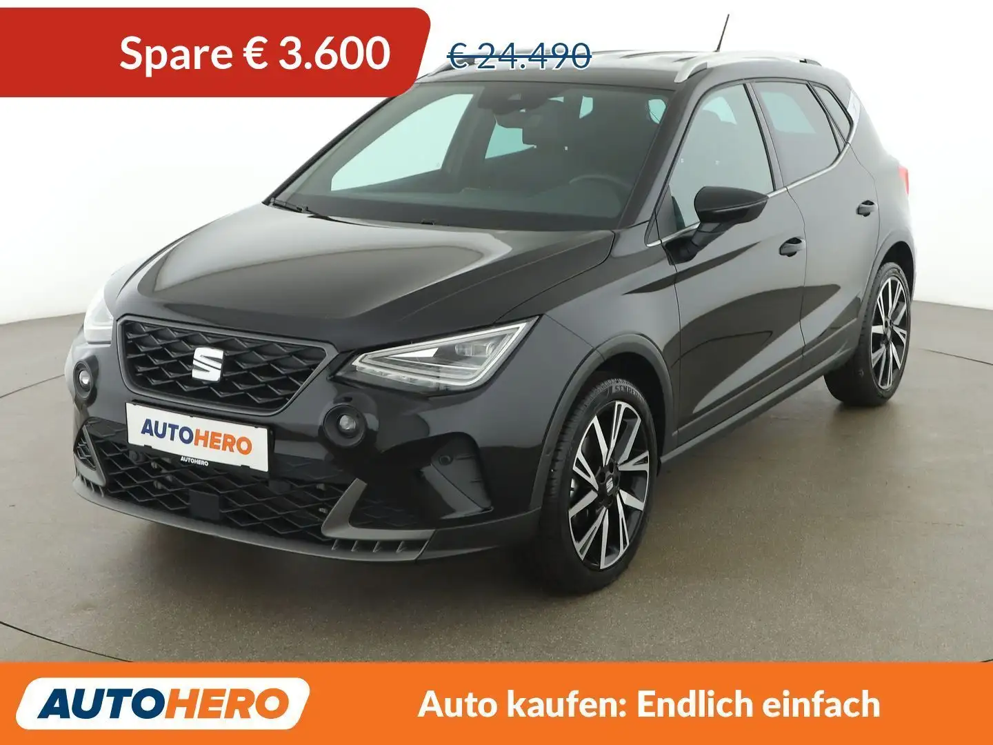 SEAT Arona 1.0 TSI FR Aut. *LED*ACC*SPUR*TOT*BEATSAUDIO*NAVI* Schwarz - 1