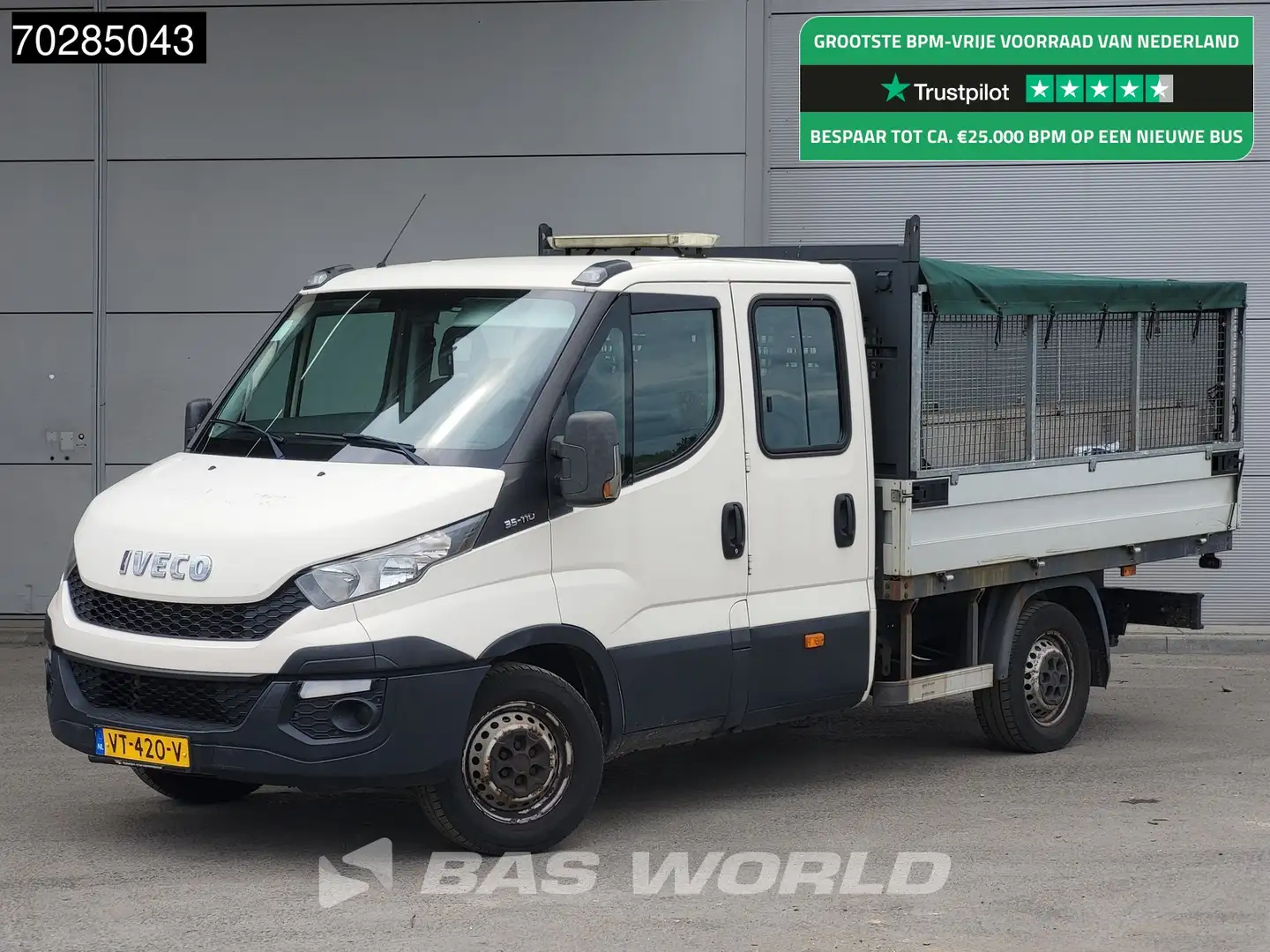 Iveco Daily 35S11 Open Laadbak met Kist Dubbel Cabine 3,5t Tre Wit - 1