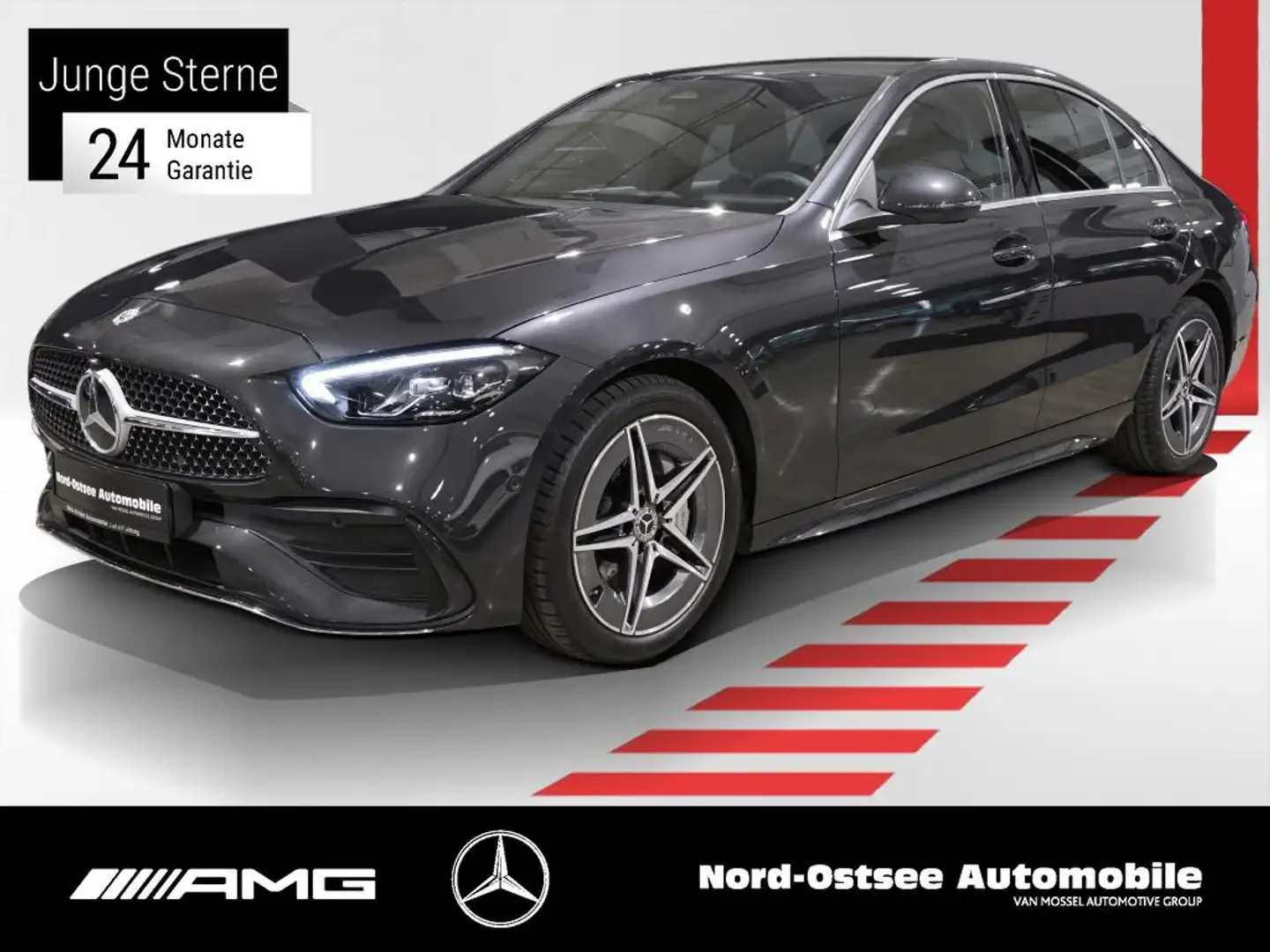 Mercedes-Benz C 220 d AMG KAMERA LED DISTR. ADV. KEYLESS MBUX Gris - 1