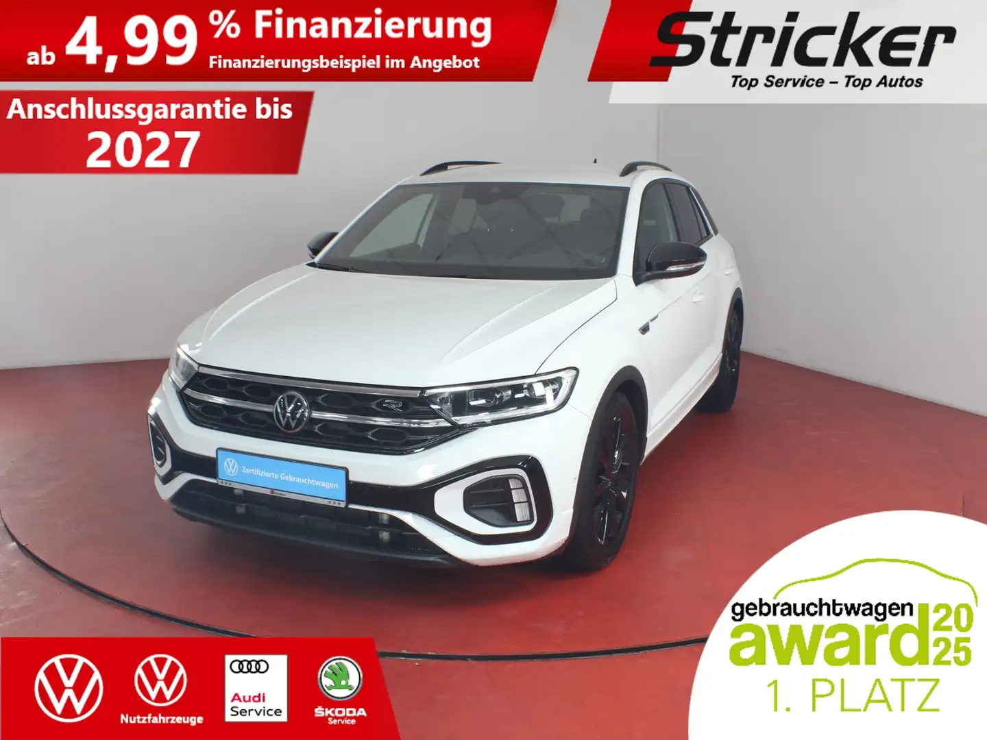 Volkswagen T-Roc R-Line Black Style 2.0TDI 4M 368,-ohne Anzahlung Weiß - 1