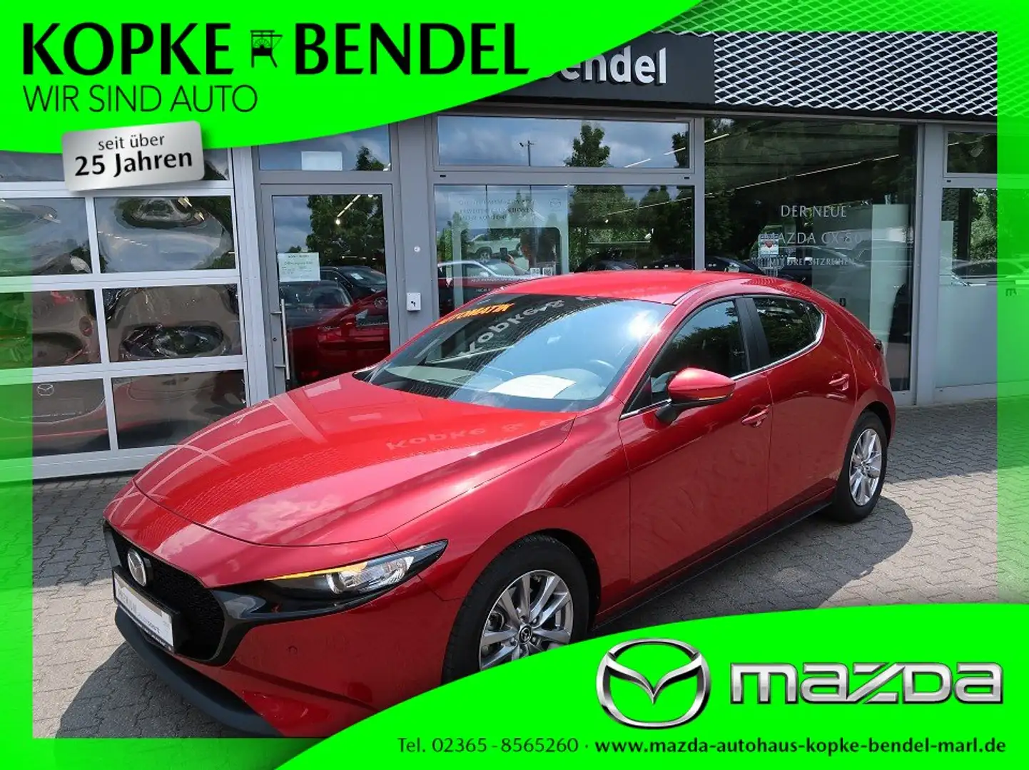 Mazda 3 Selection*LED Scheinwerfer*Navi/Bluetooth*1. Hand* Rot - 1