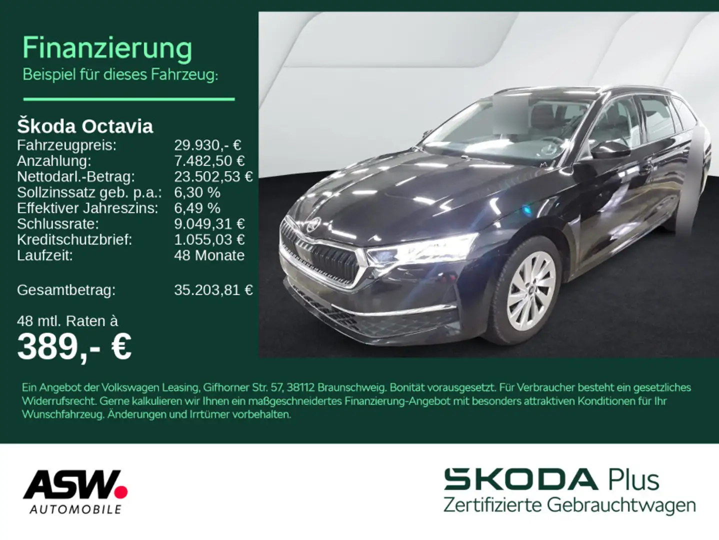 Skoda Octavia Combi Selection TSI e-Tec LED NAVI PANO Schwarz - 1