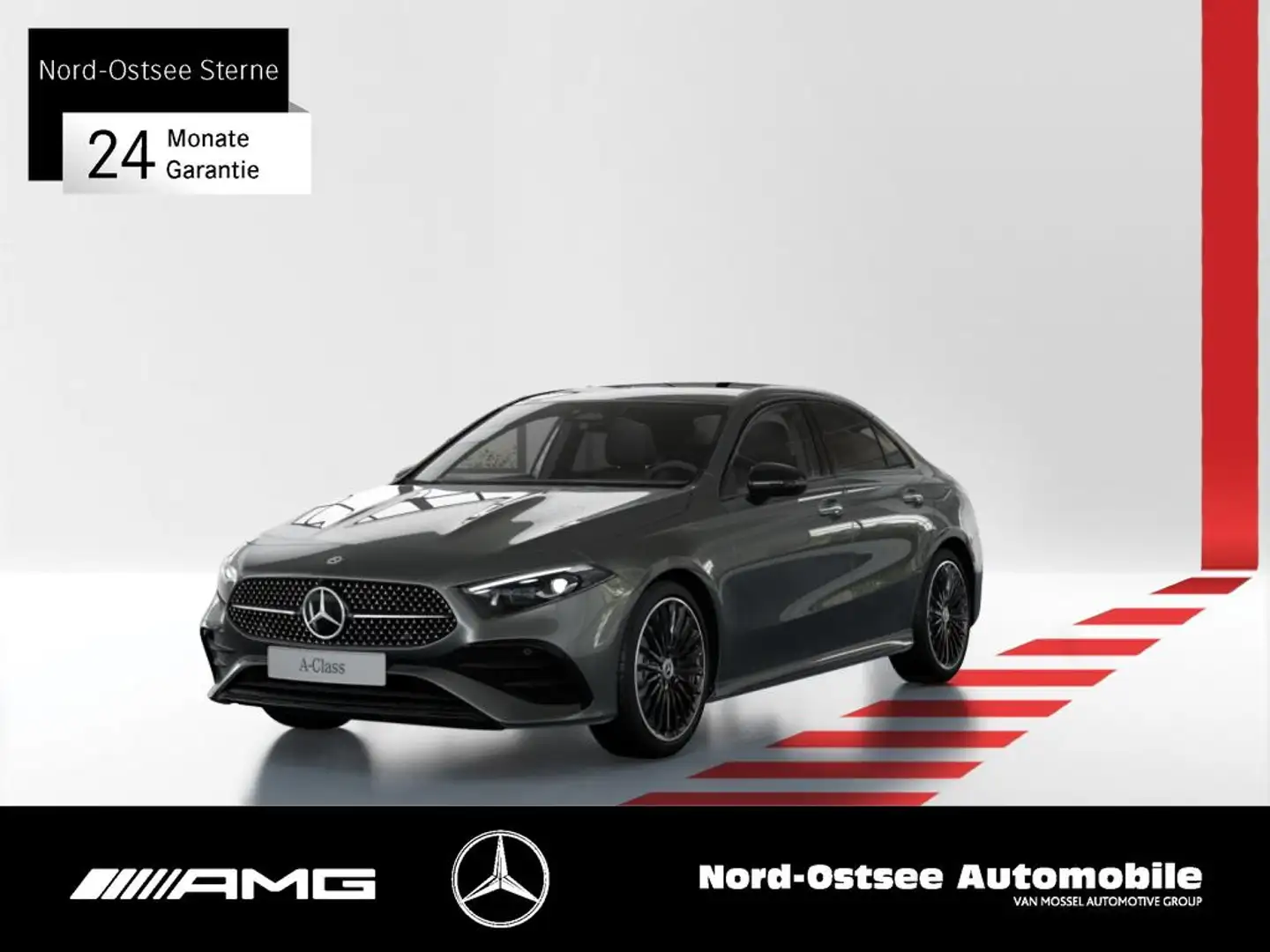 Mercedes-Benz A 200 d LIMOUSINE AMG LINE MULTIBEAM PDC NIGHT Gris - 1
