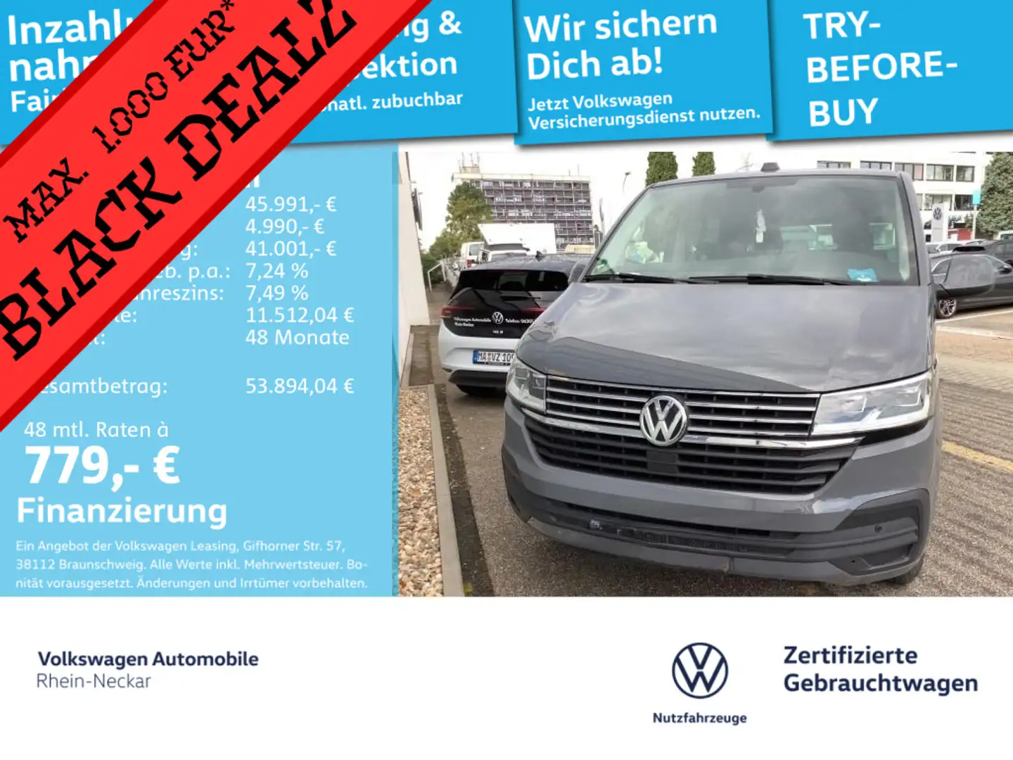 Volkswagen T6.1 Multivan 2.0 TDI Comfotline AHK Kamera LED Grau - 1