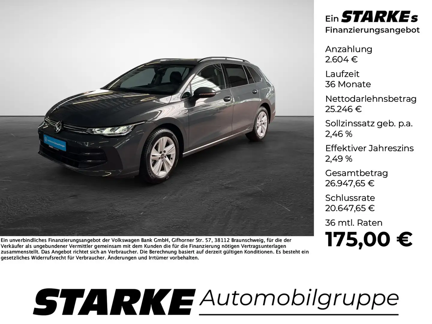 Volkswagen Golf Variant 1.5 eTSi DSG Life Grau - 1