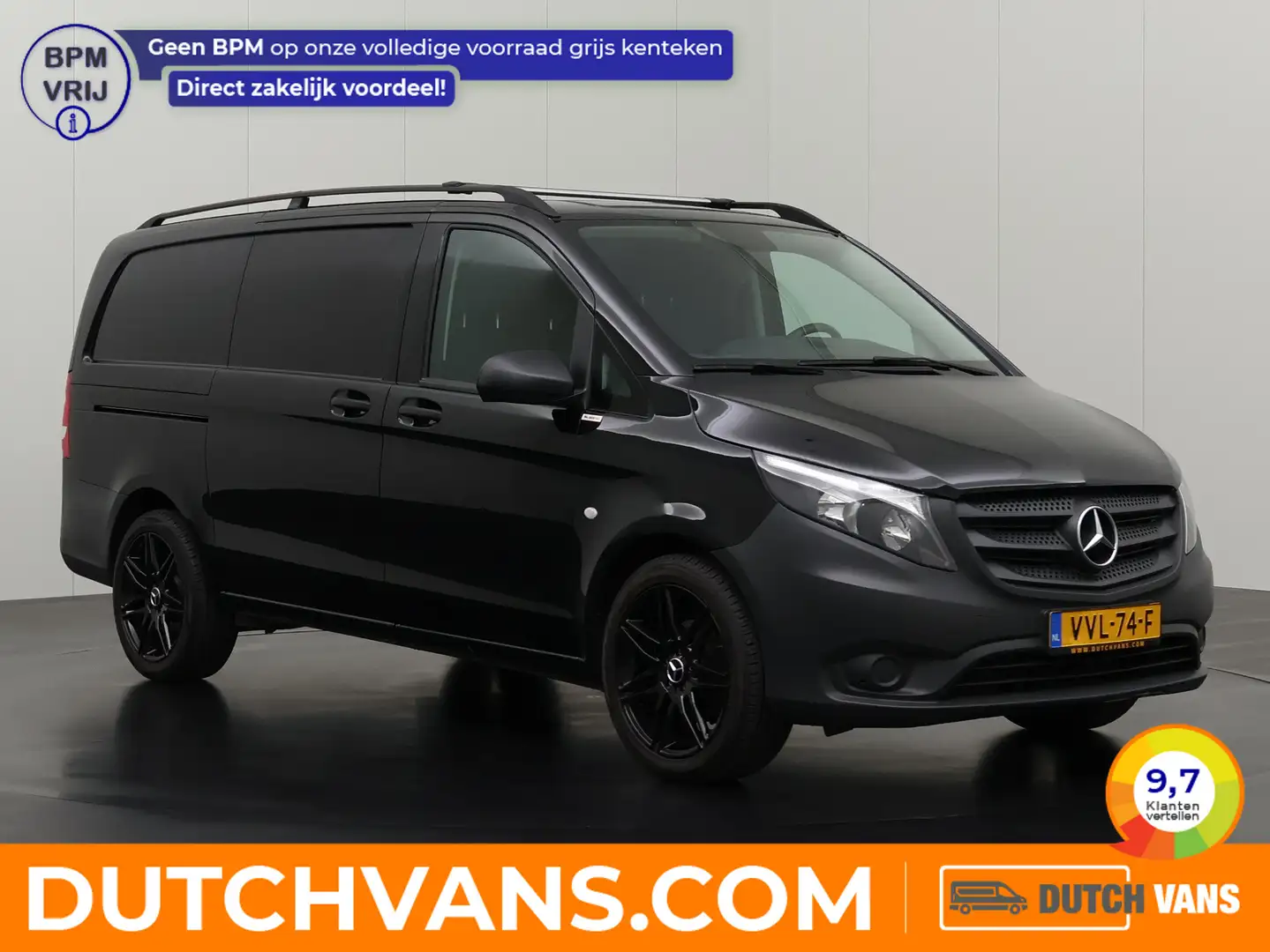 Mercedes-Benz Vito 114CDI Lang Business | Airco | Cruise | 3-Persoons Noir - 1