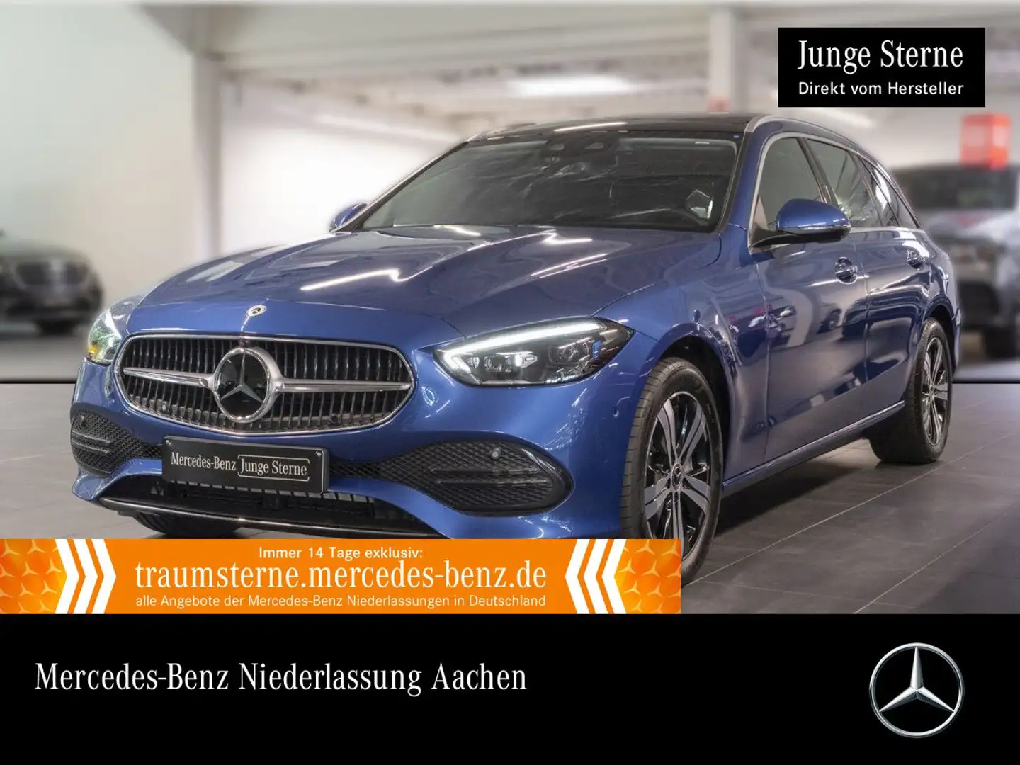 Mercedes-Benz C 300 e T AVANTG+PANO+360+SITZKLIMA+KEYLESS+9G Blau - 1