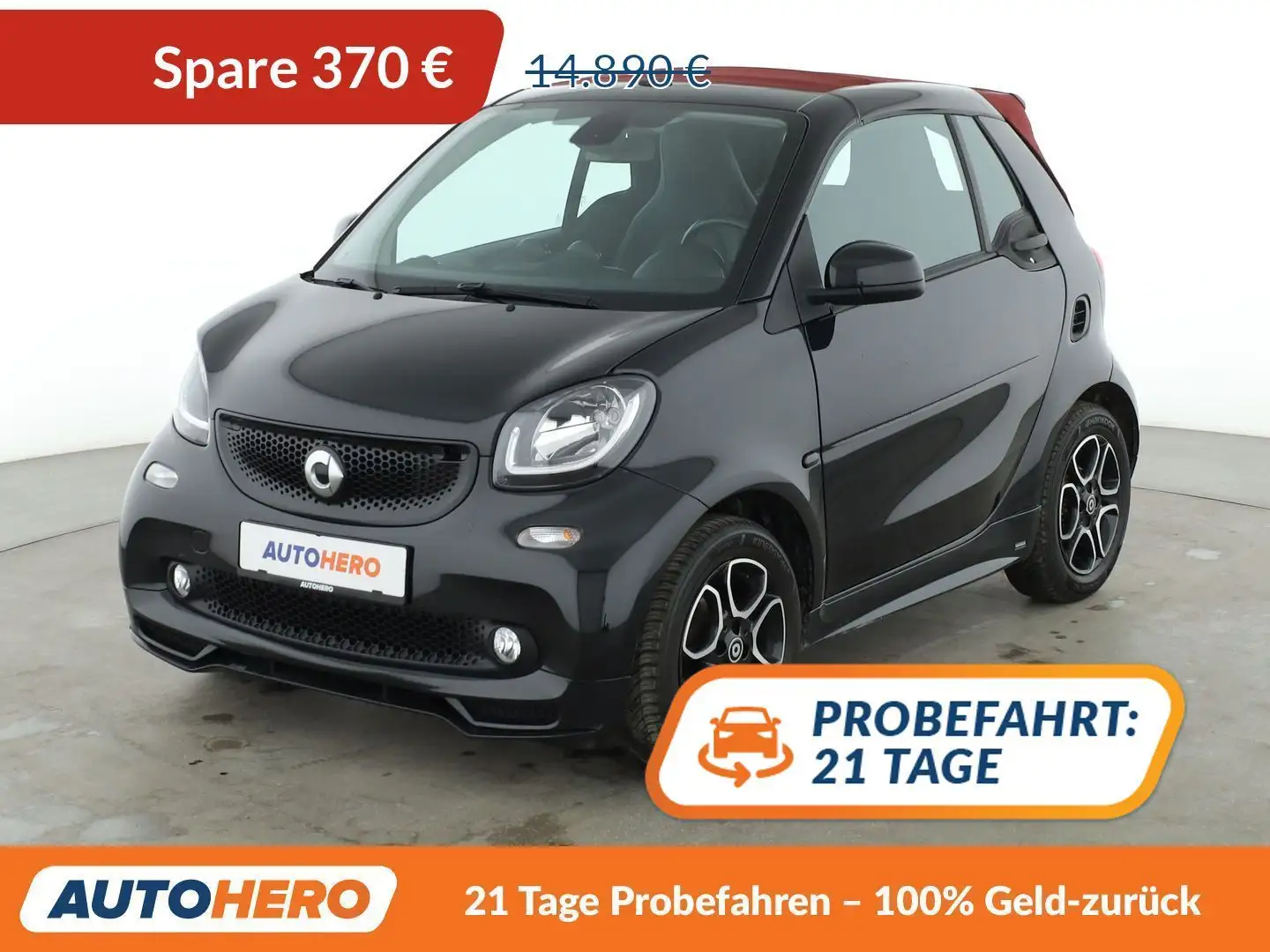 smart forTwo 0.9 Turbo Prime Aut.*NAVI*TEMPO*SHZ*KLIMA* Schwarz - 1