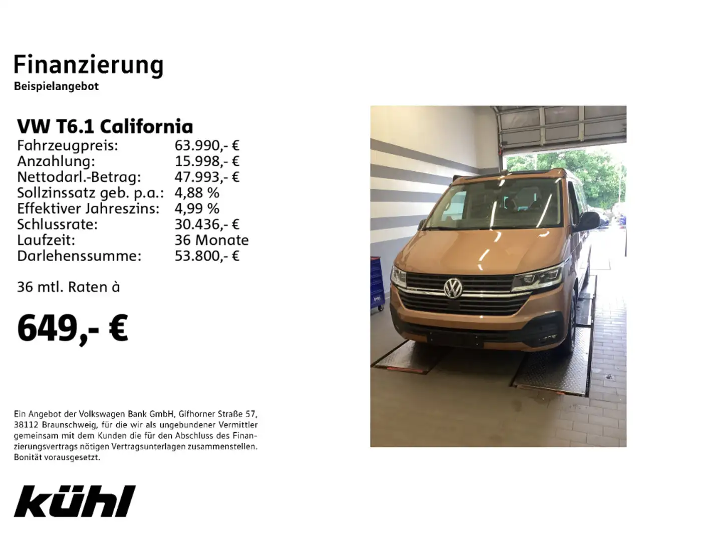 Volkswagen T6.1 California 2.0 TDI DSG 4M Beach Tour Editio Marrón - 2