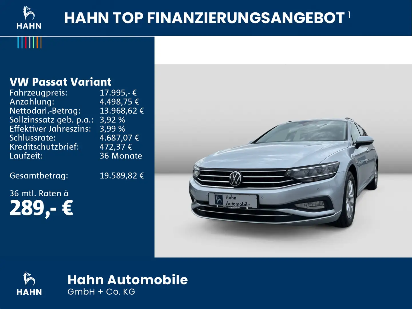 Volkswagen Passat Variant 2.0TDI DSG Business LED Navi ACC Silber - 2