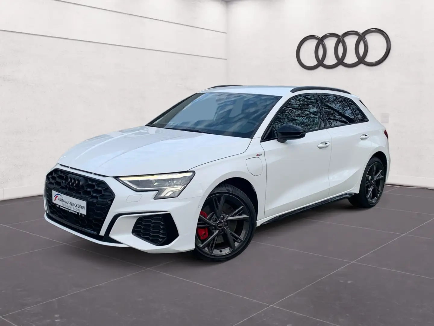 Audi A3 Sportback 45 TFSIe S tronic S line LEDER BLACK NA Blanc - 2