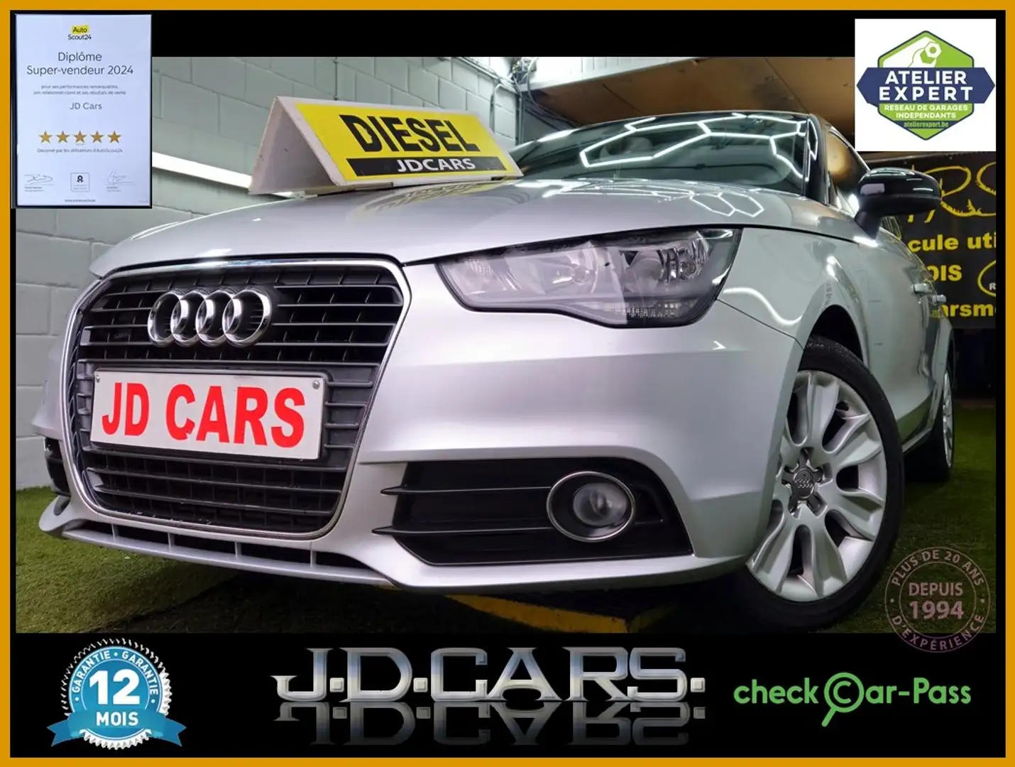 Audi A1 1.6 TDi ‼️GARANTIE 1 AN CTOK‼️ Grijs - 1