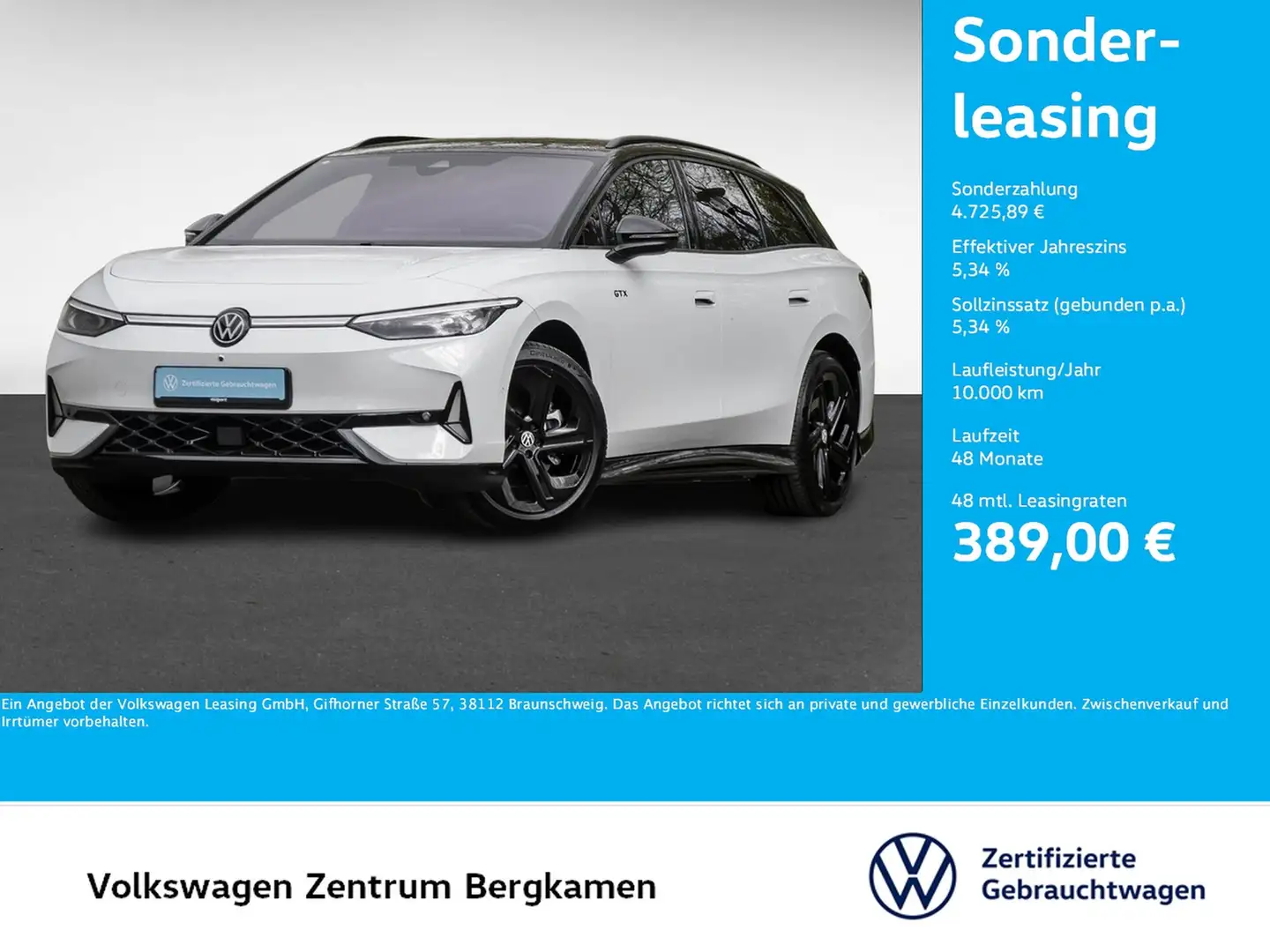 Volkswagen ID.7 GTX 4X4 WÄRMEPUMPE AHK CAM HEADUP ALU20 ACC Biały - 1