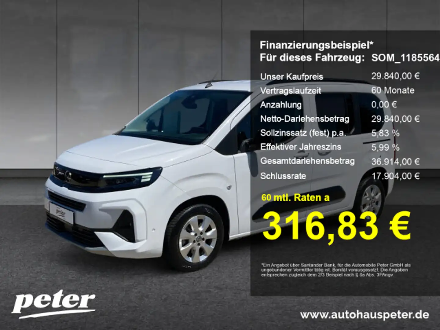 Opel Combo Life Combo 1.5 D GS Automatik 5-Sitzer Sitzheizung Weiß - 1