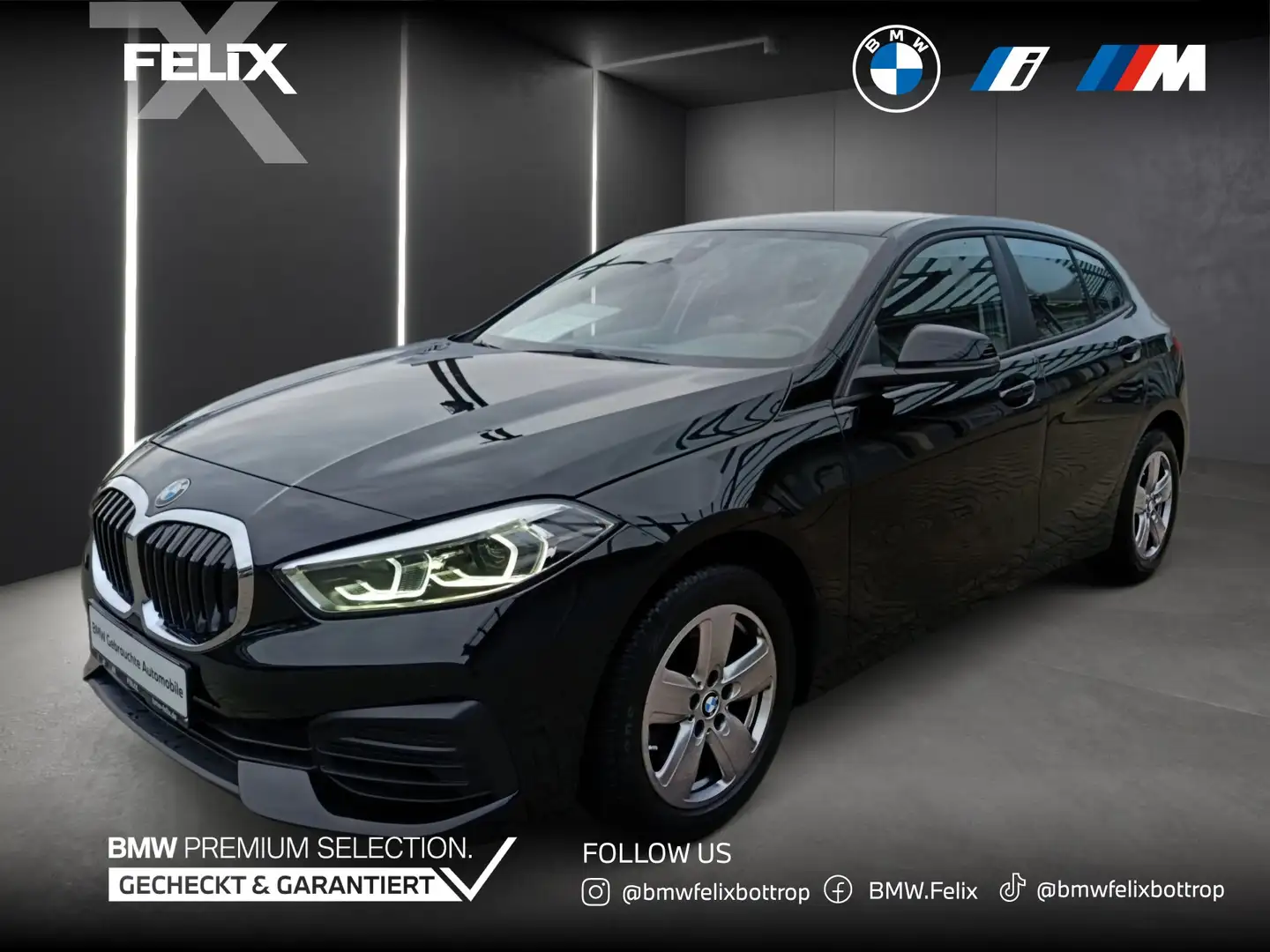 BMW 118 i Advantage+WINTERREIFEN+LED+LIVE COCKPIT PRO+ Zwart - 1