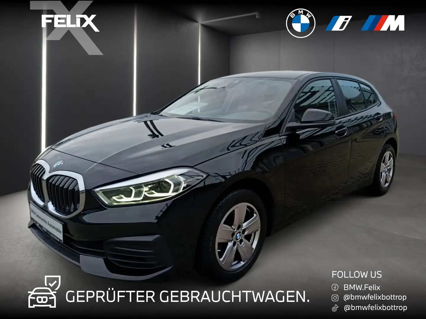 BMW 118 i Advantage+WINTERREIFEN+LED+LIVE COCKPIT PRO+ Negro - 1