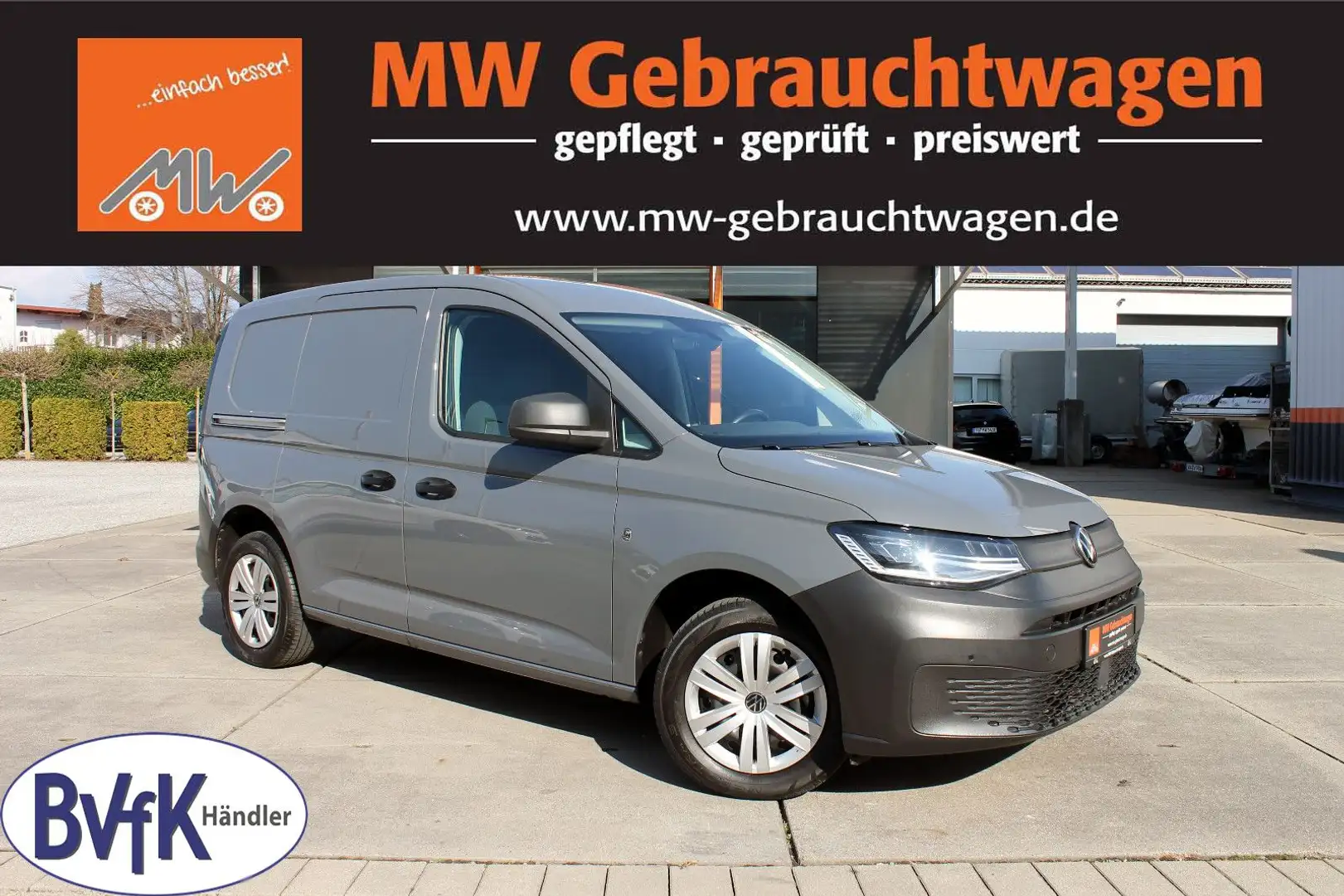 Volkswagen Caddy Cargo 2.0TDI DSG SCR LED TEMP KAM PDC BT Grau - 1