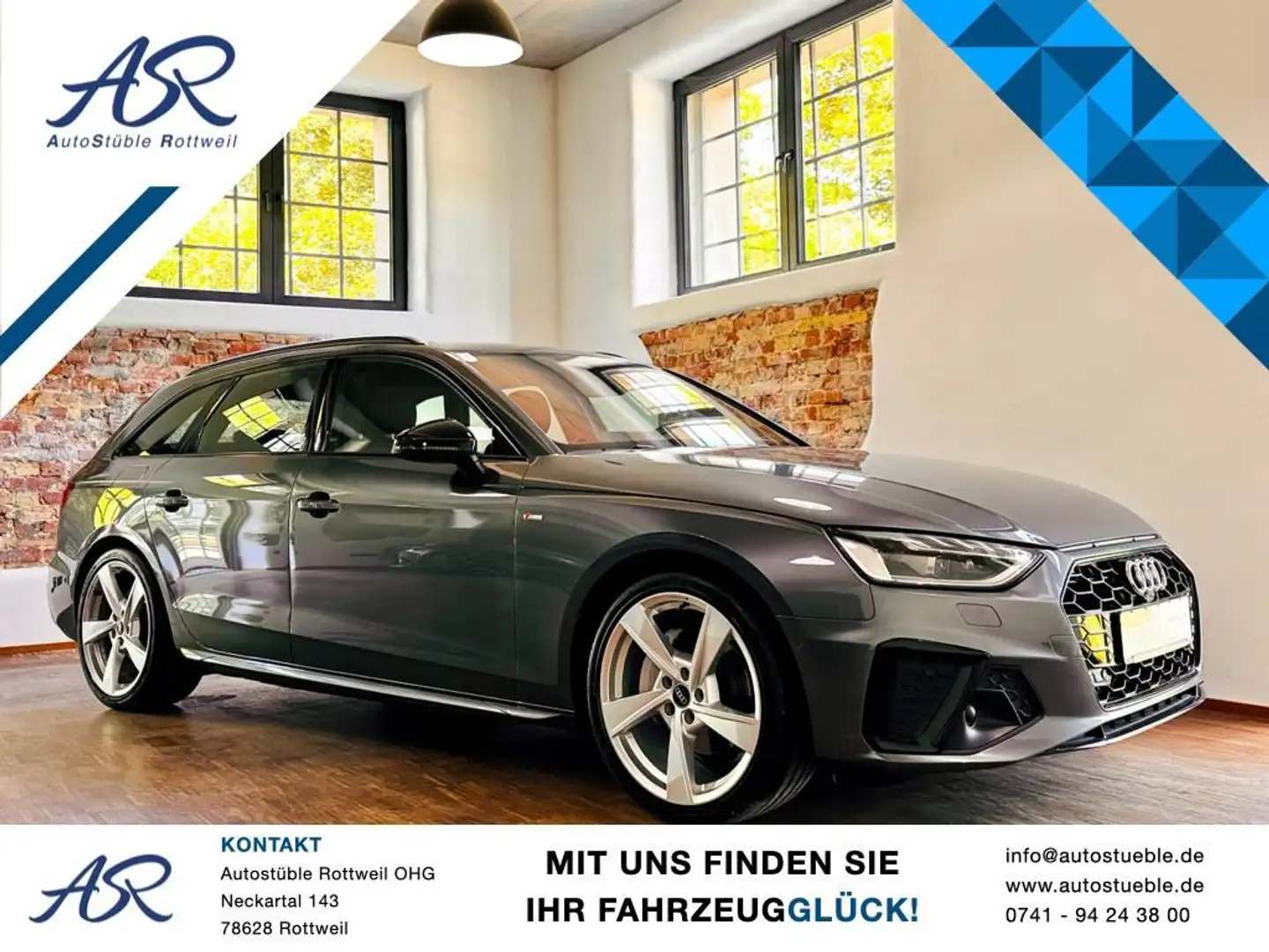 Audi A4 Avant 40 TFSI S line Matrix HuD Kessy virtual Grigio - 1