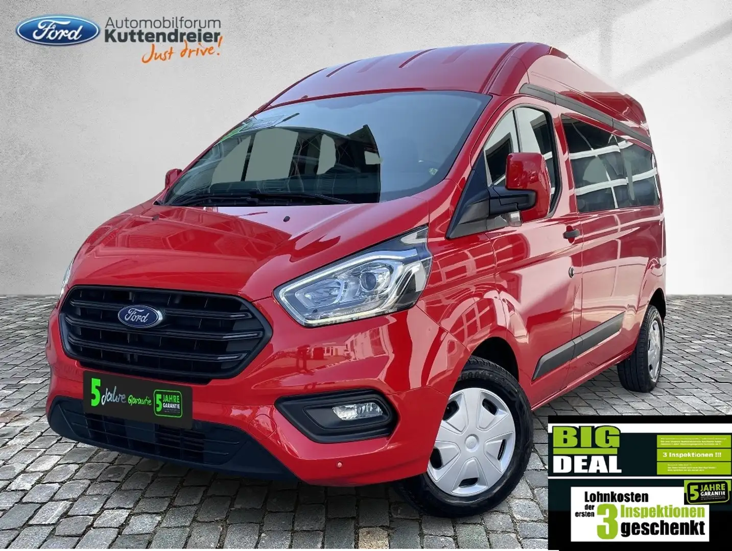 Ford Tourneo Custom Transit  Kombi L2 Trend Navi 2xPDC Rot - 2