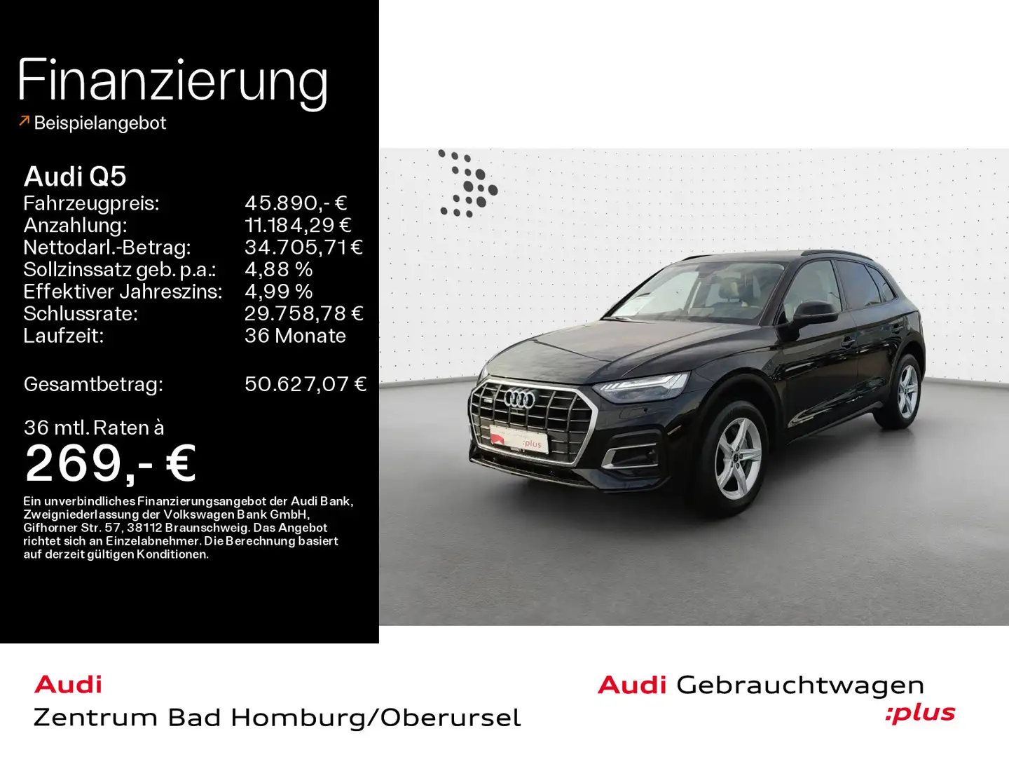 Audi Q5 40 TDI quattro*Matrix*HeadUp*Standheizung*AHK Schwarz - 1